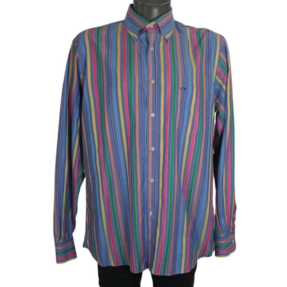 Paul & Shark Paul & Shark Italy Striped Button Down Shirt Mens XL 42 Size US XL / EU 56 / 4 - 1 Thumbnail