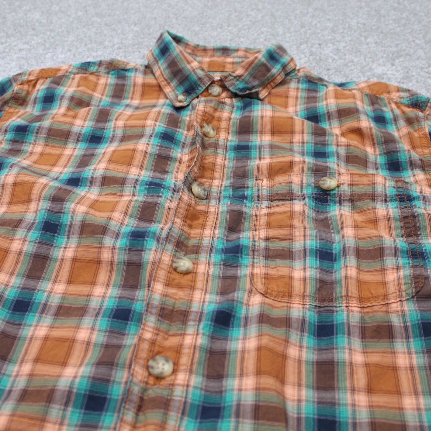 Vintage Duluth Shirt Mens Medium Brown/Green Plaid Cotton Button-Up Long Sleeve Casual Relaxed Fit Size US M / EU 48-50 / 2 - 4 Thumbnail