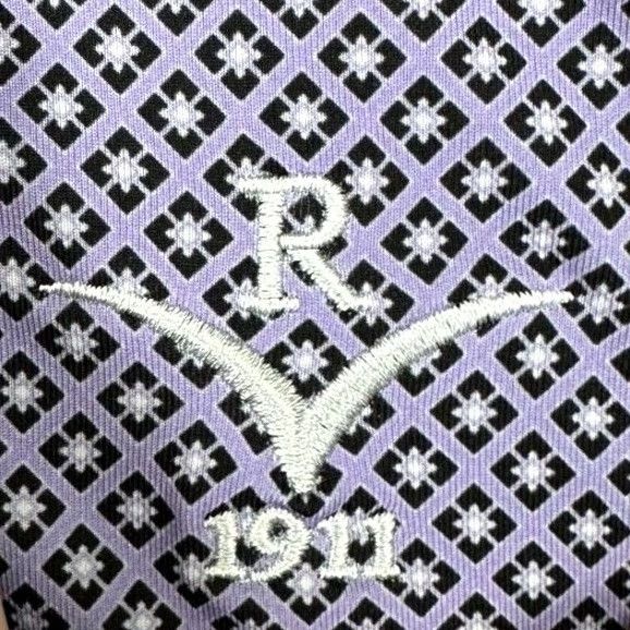 Vintage Turtleson Polo Shirt Mens Medium Purple Geometric Golf Short Sleeve Athletic Fit Cotton? Polyester Spandex? 45 Chest 29 Length Size US M / EU 48-50 / 2 - 6 Thumbnail