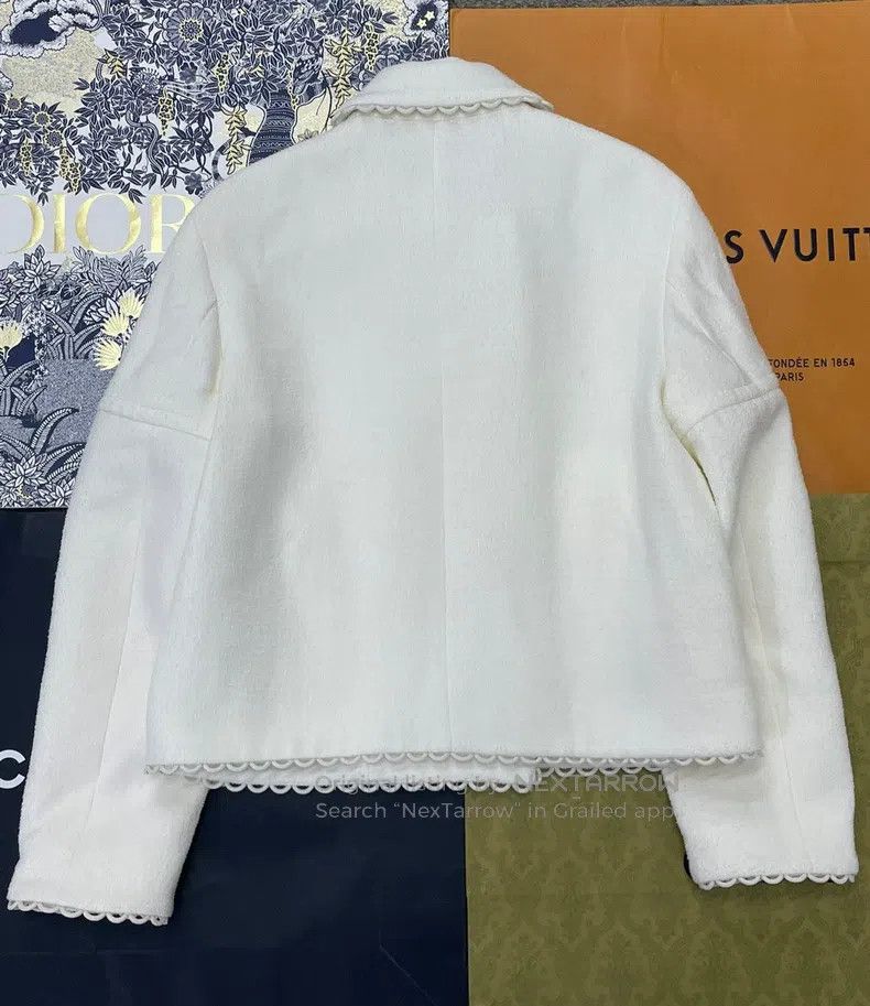 Dior Dior White woollen lace suit jacket Size S / US 4 / IT 40 - 3 Thumbnail