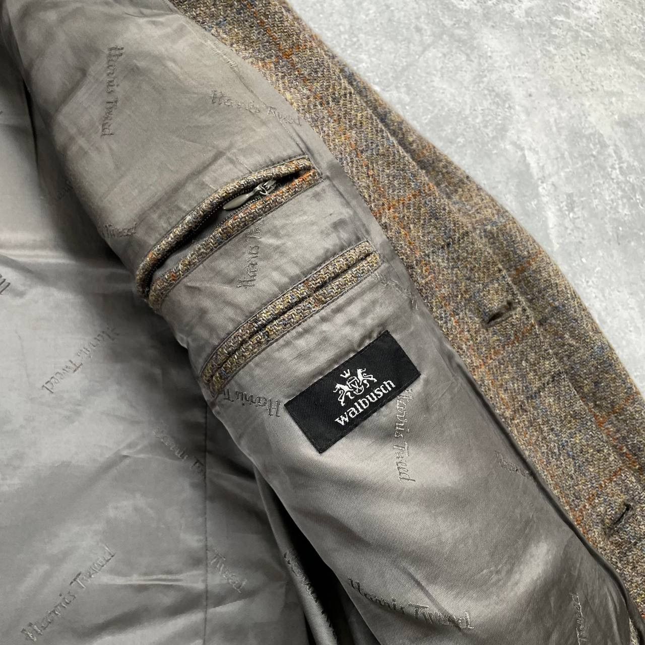 Harris Tweed Vintage Harris Tweed Walbusch Wool Blazer Gray Size 26 Size 48R - 11 Thumbnail