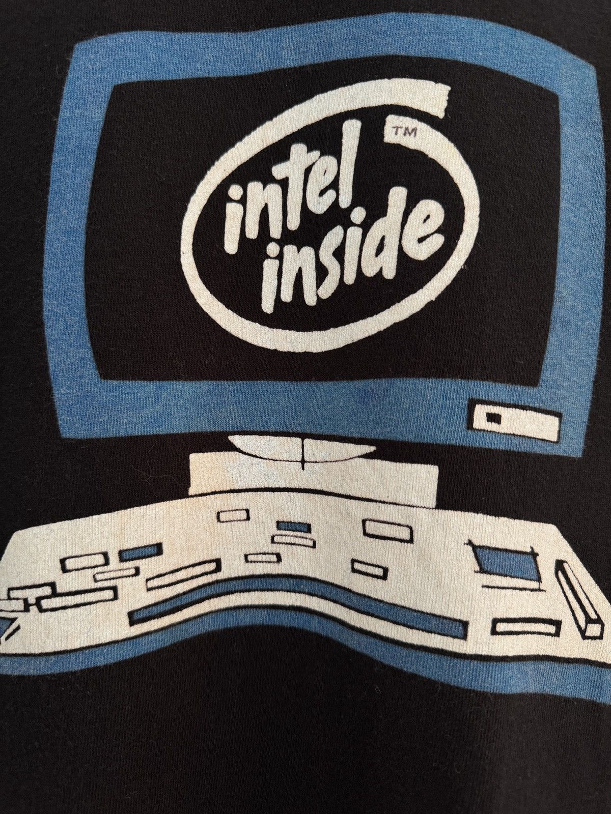 Apple Vintage Intel Inside T-Shirt Microsoft Size US XL / EU 56 / 4 - 4 Thumbnail