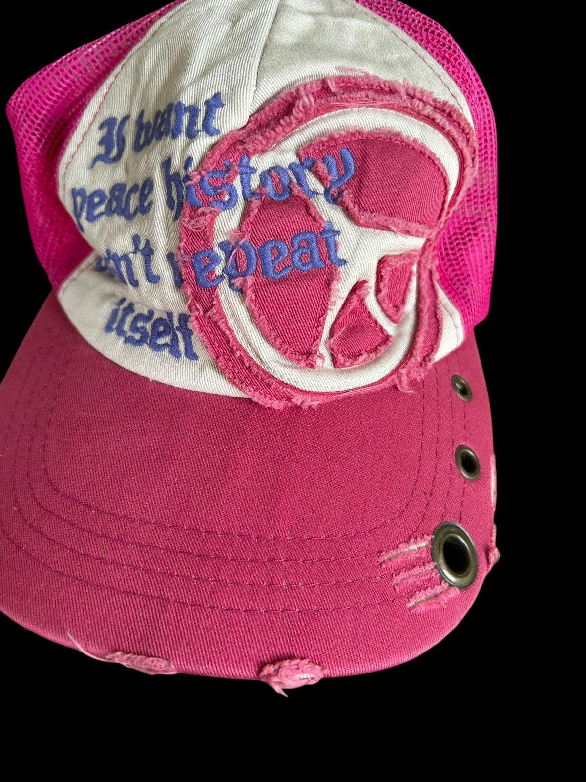 Japanese Brand × Kapital × Vintage Peace Punk Bondage Distressed Style Rare Hats ☠️☠️ Size ONE SIZE - 2 Thumbnail