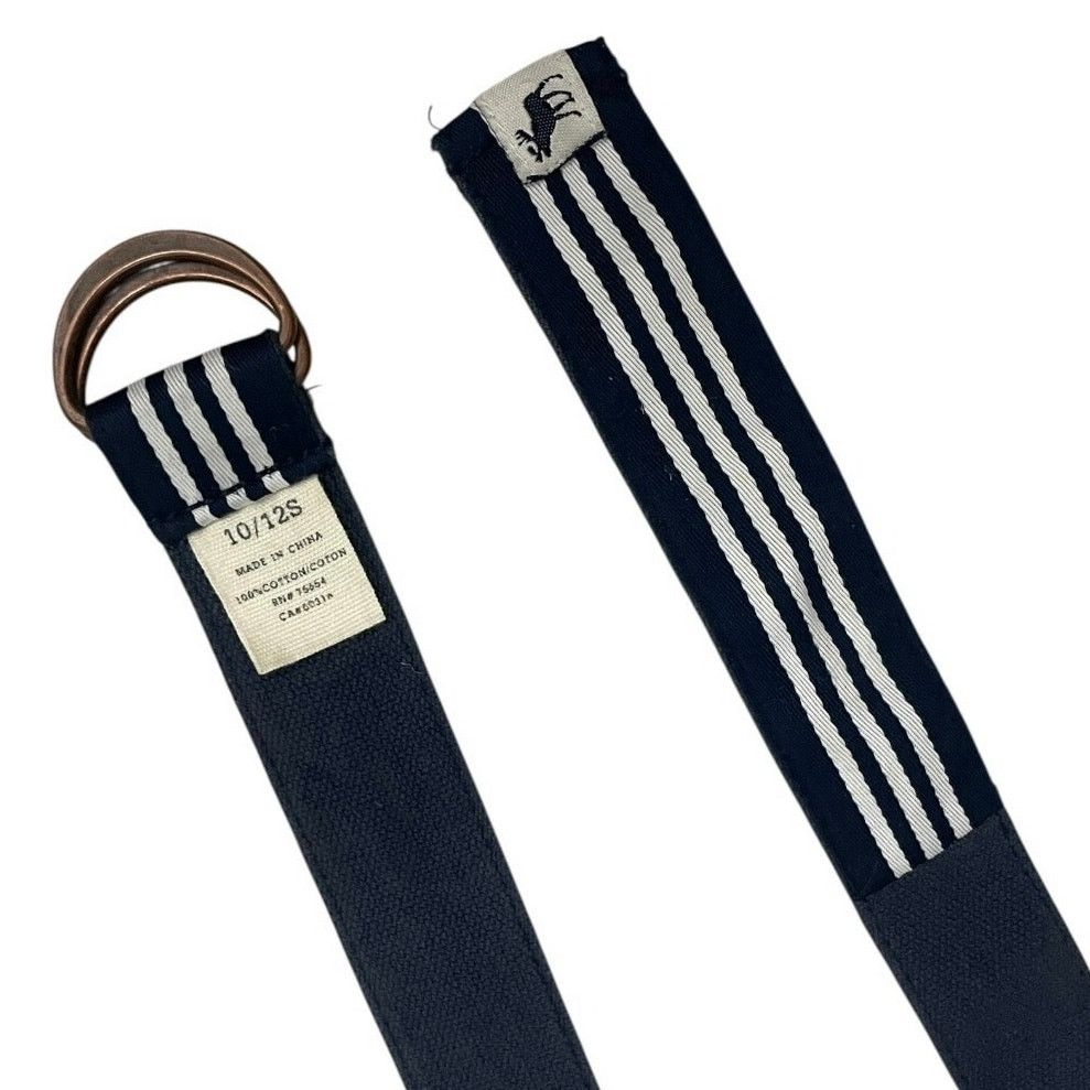 Abercrombie & Fitch Abercrombie & Fitch Navy Blue + White Striped D-Ring Belt Size ONE SIZE - 8 Thumbnail