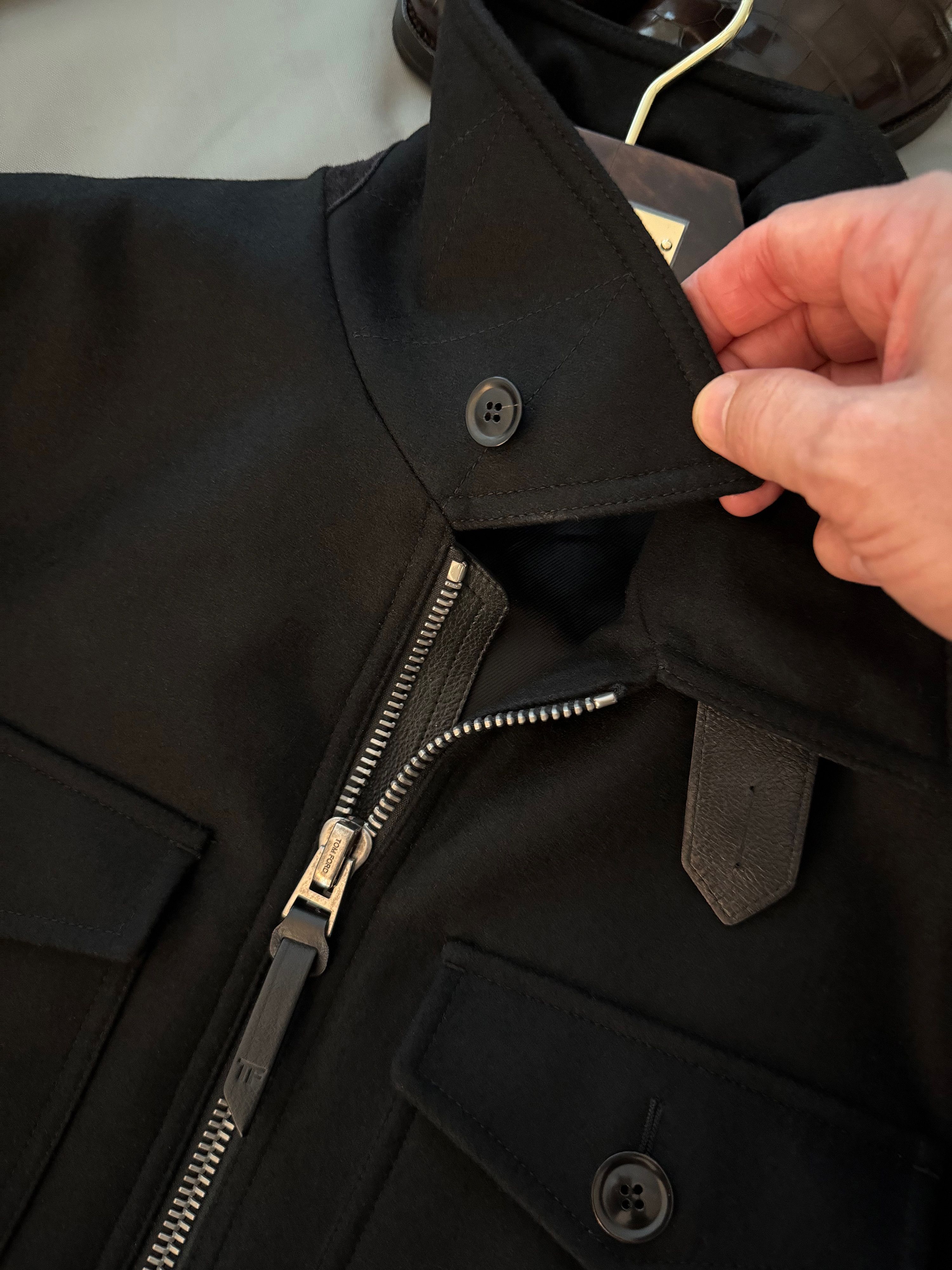 Tom Ford Ultimate Rare $5,400 w/tax Wool / Leather Accent Jacket Size US M / EU 48-50 / 2 - 11 Thumbnail