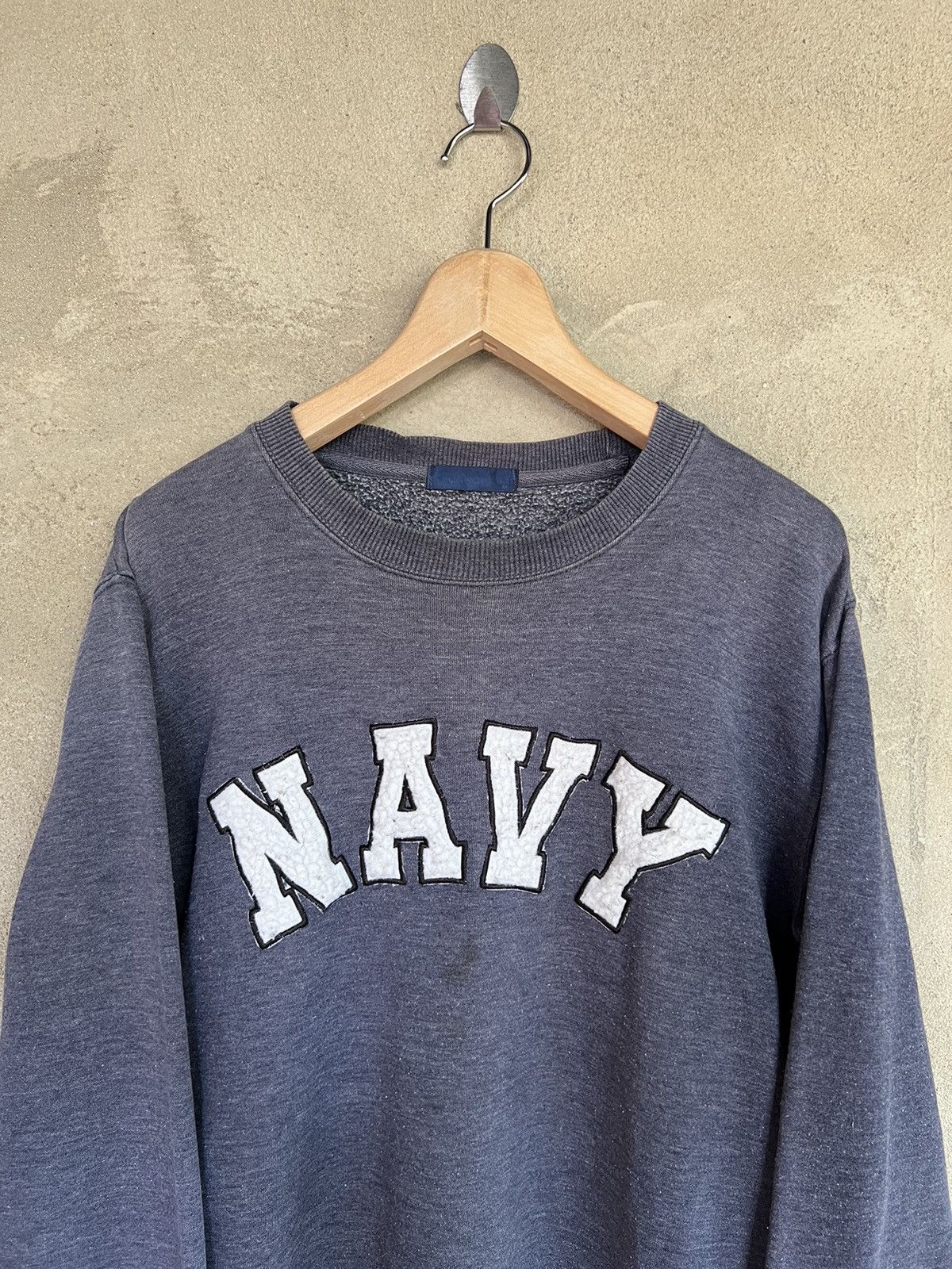 Vintage Vintage Navy Spell Out Sweatshirt Size US S / EU 44-46 / 1 - 3 Thumbnail
