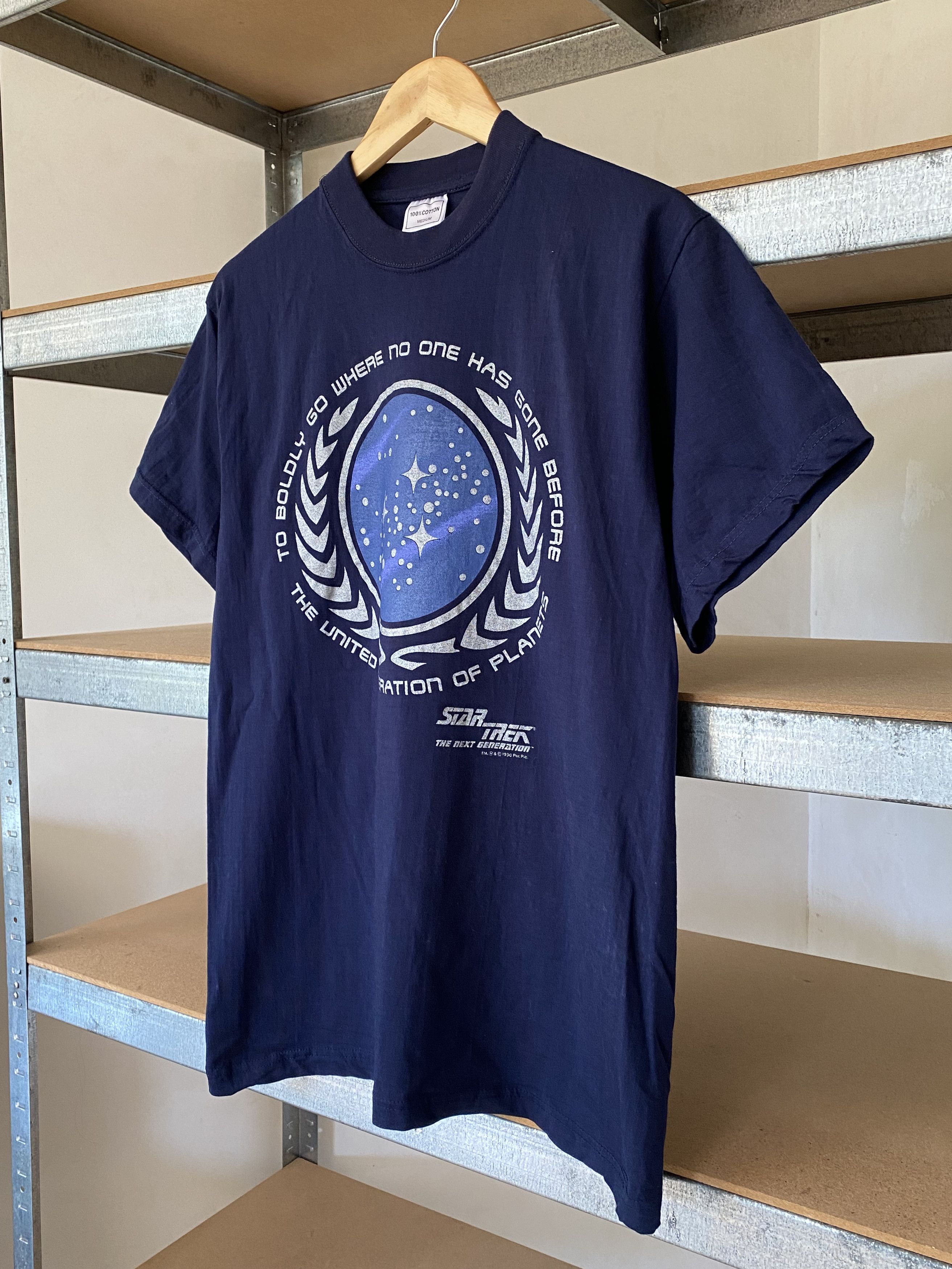 Vintage Vintage 1996 Star Trek Movie Series Navy Blue T-shirt Size US M / EU 48-50 / 2 - 6 Thumbnail