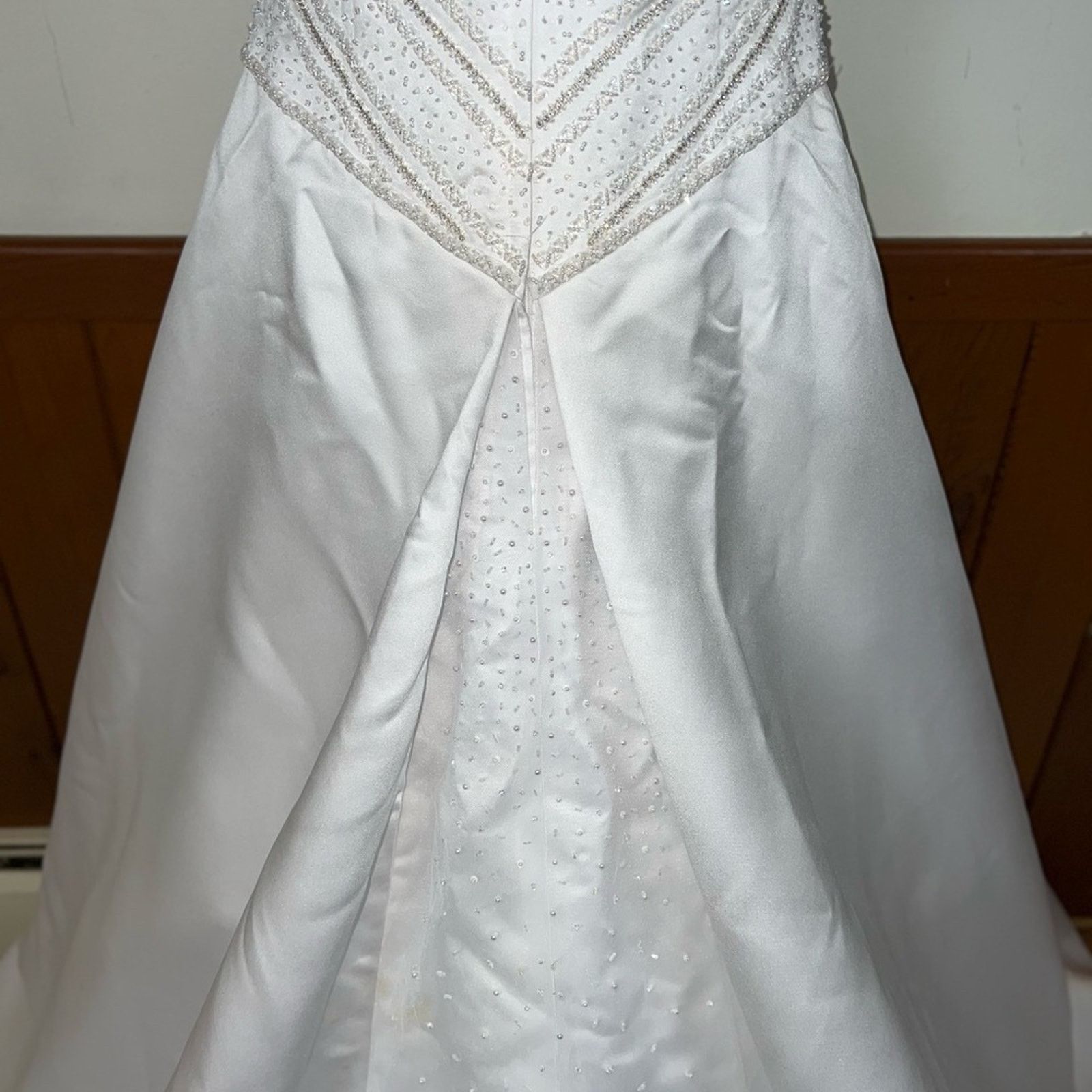 Other Gorgeous Vintage 90s Michaelangelo Bateau Waist Wedding Gown Size XXL / US 16-18 / IT 52-54 - 9 Thumbnail