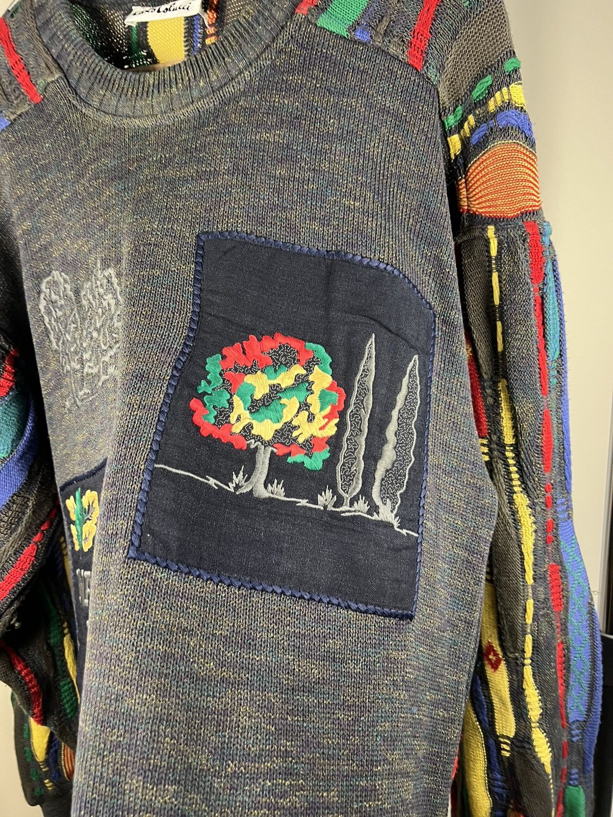 Carlo Colucci Carlo Colucci Vintage 90s 3D Knit Sweater Coogi Style Size US L / EU 52-54 / 3 - 3 Thumbnail