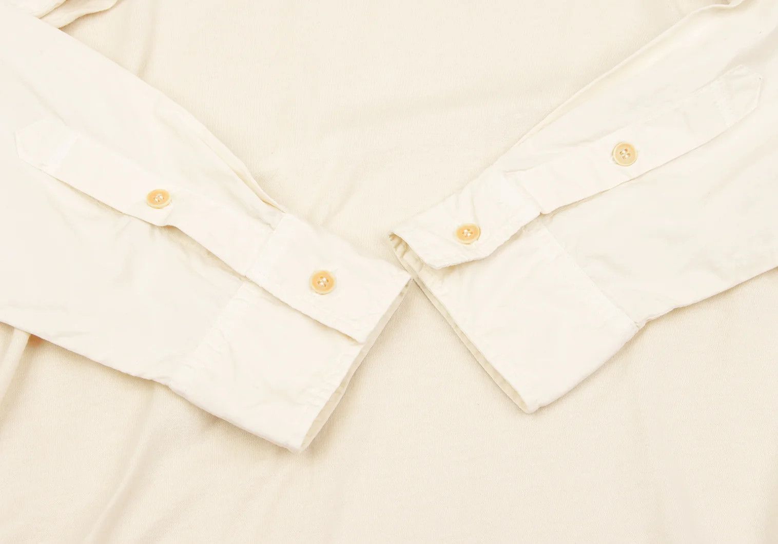 Yohji Yamamoto Yohji Yamamoto Cotton Sleeve Shirt Beige Size US L / EU 52-54 / 3 - 5 Thumbnail