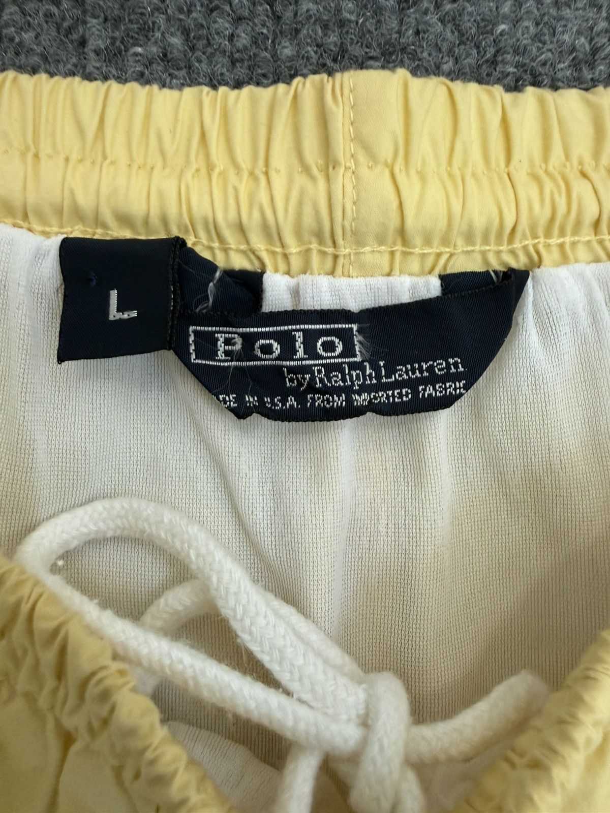 Polo Ralph Lauren Vintage Polo Ralph Lauren Yellow Swim Trunks Pony L Size US 36 / EU 52 - 3 Thumbnail