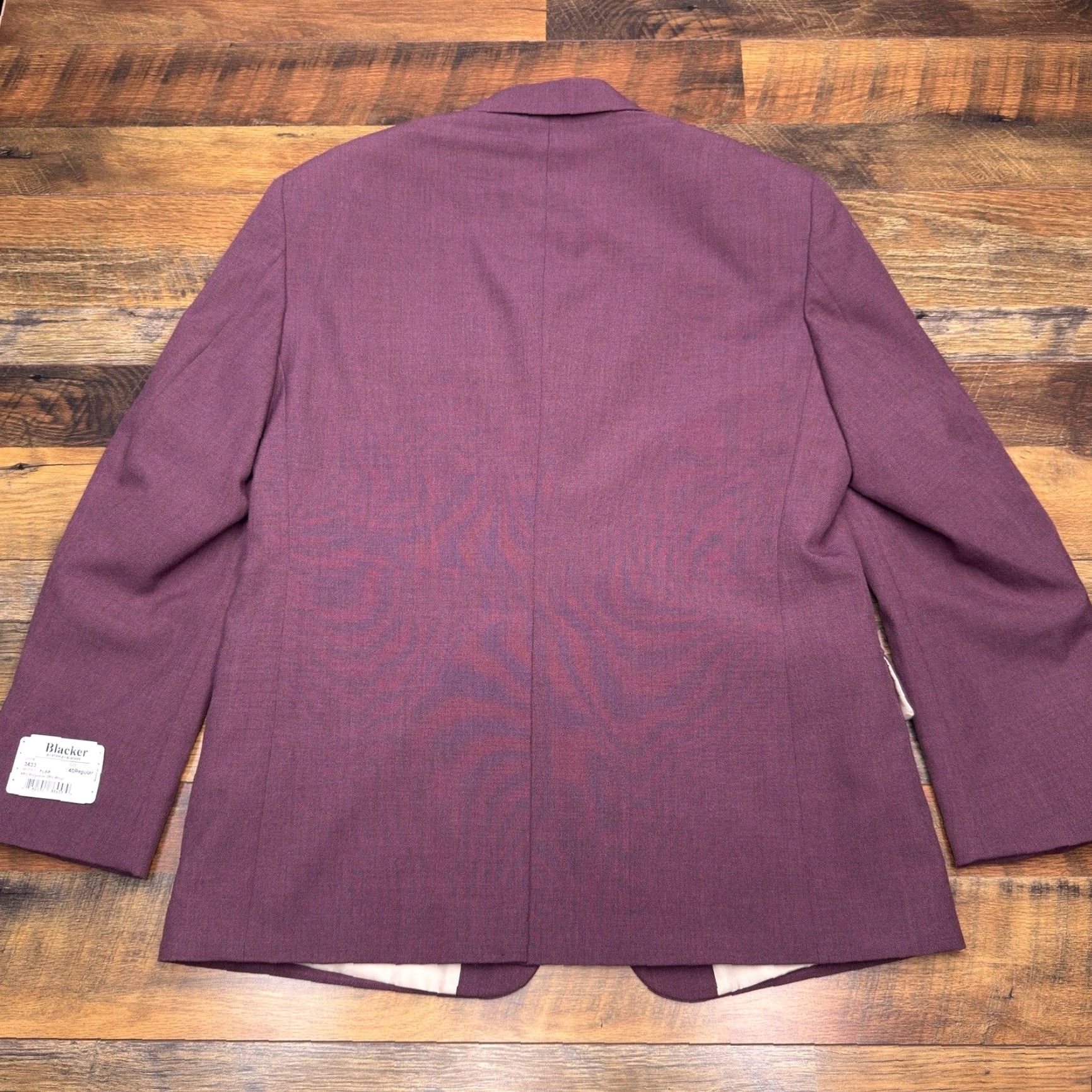 Stanley Blacker VINTAGE Stanley Blacker Sport Coat 40R Burgundy Wool Blazer - Two-Button, Single-Vented, Notch Lapel, Dry Clean Only, Regular Length, Solid, Men Size 40R - 2 Thumbnail