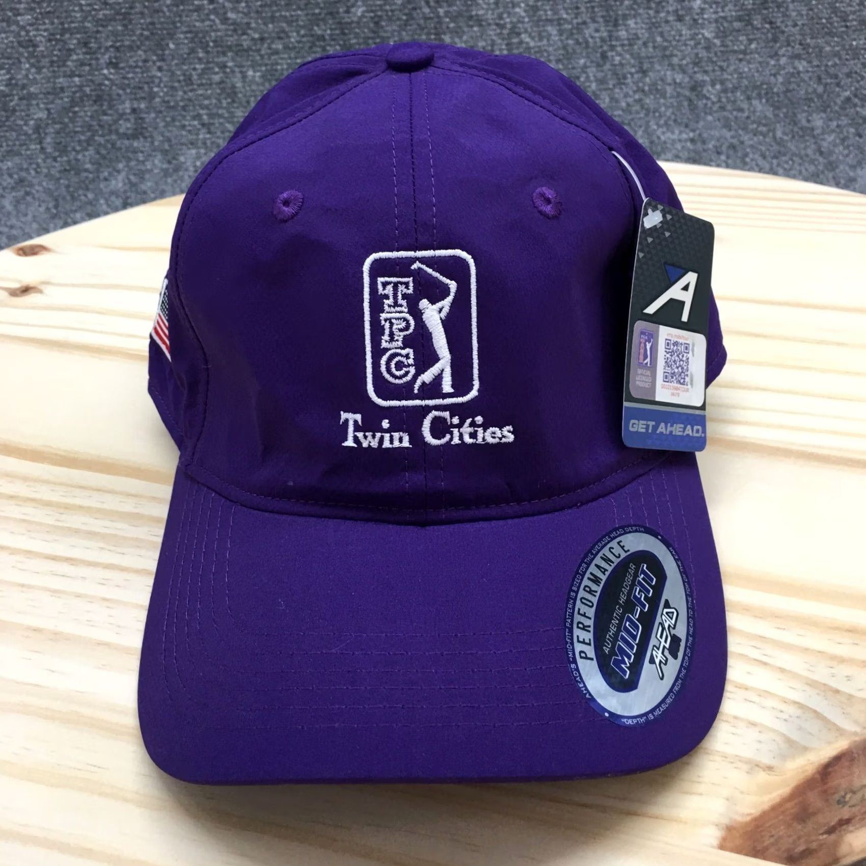 Vintage AHead TPC Twin Cities Baseball Cap Unisex Purple OS Mid Fit Embroidered Logo Size ONE SIZE - 3 Thumbnail