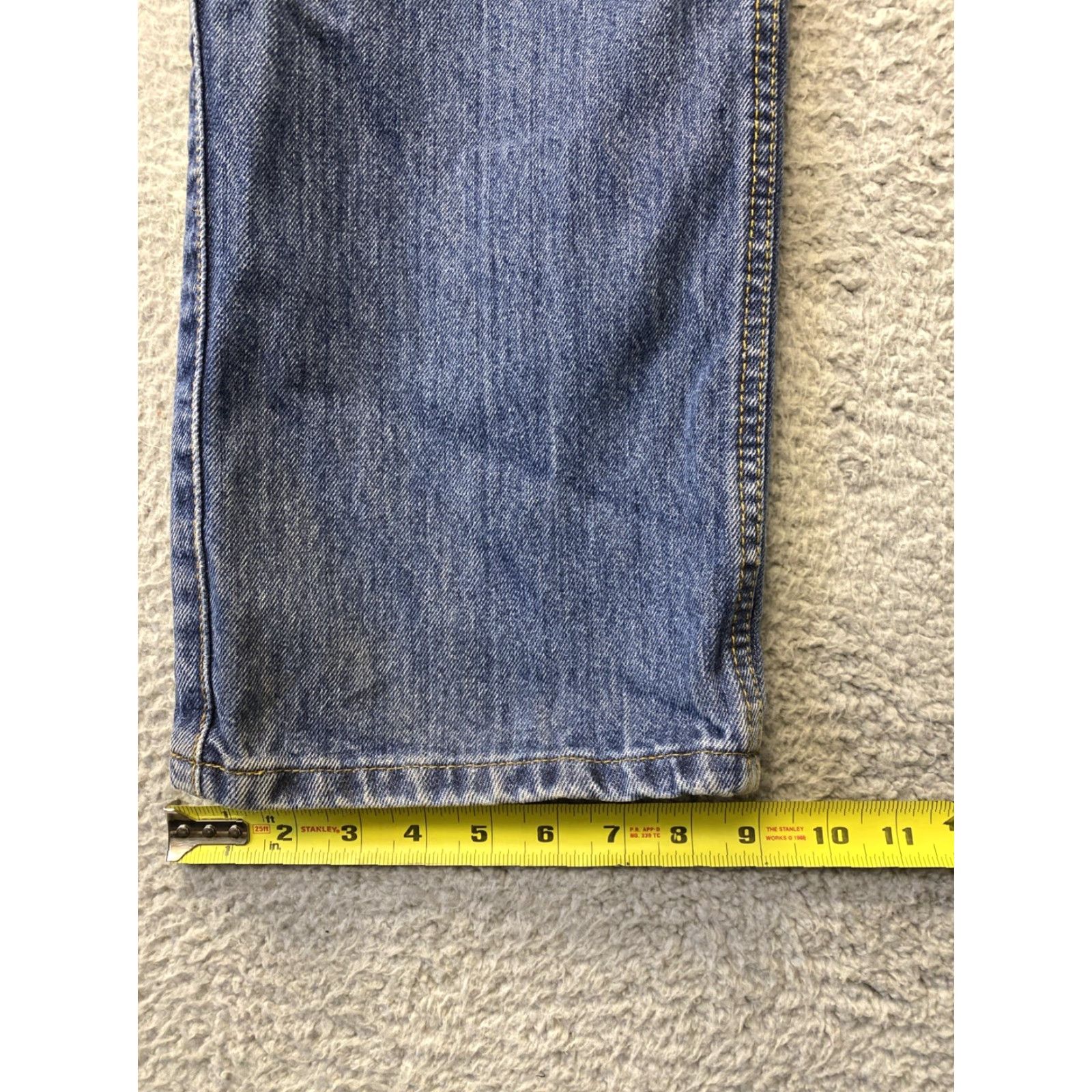 Denime Cinch Jeans Men Straight 36x38 Blue Denim Medium Wash Regular 5-Pocket Rise Mid Button Zip Pocketed Mens Clothing Category: Jeans Size US 36 / EU 52 - 6 Thumbnail