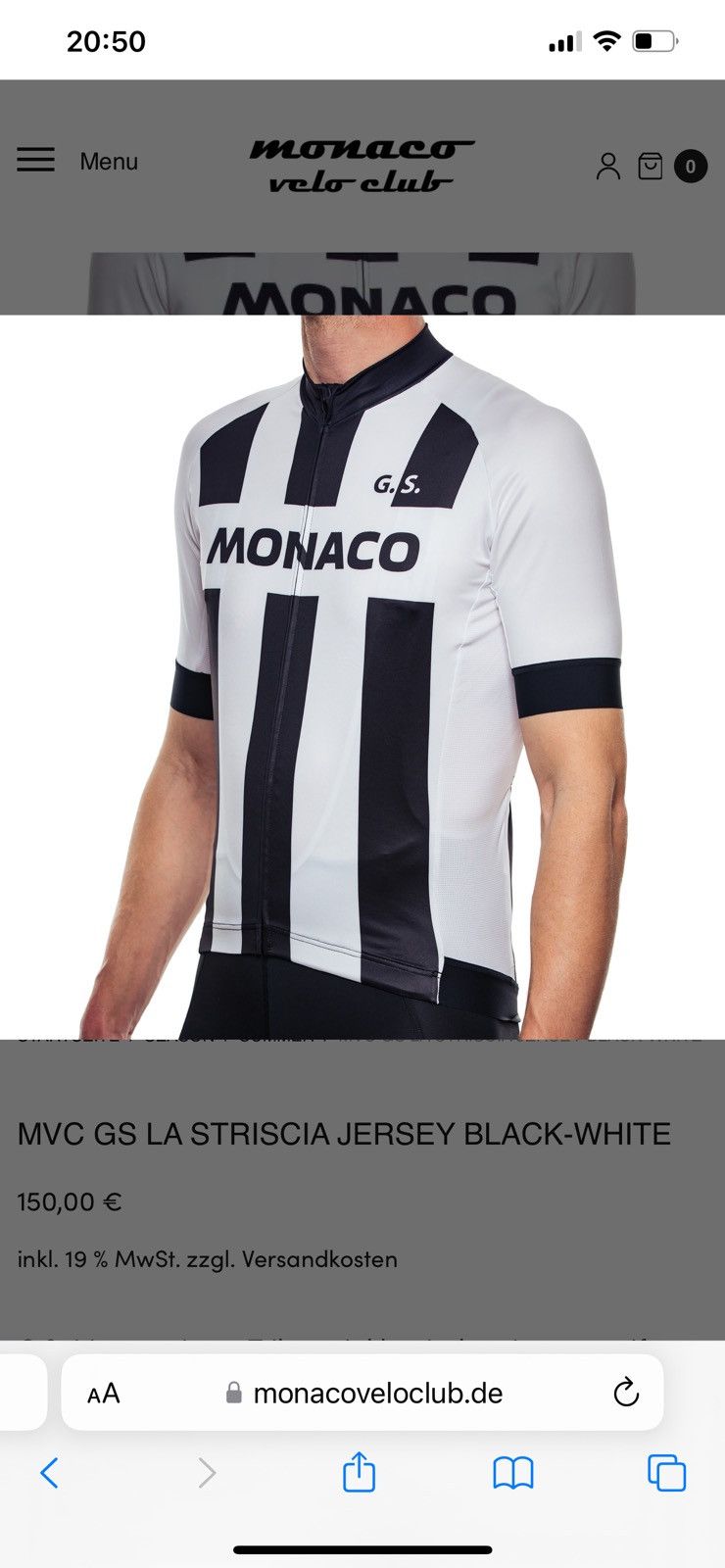 Other Monaco Velo Club La Striscia Cycling Bib Shorts + Jersey Top Size US M / EU 48-50 / 2 - 5 Thumbnail
