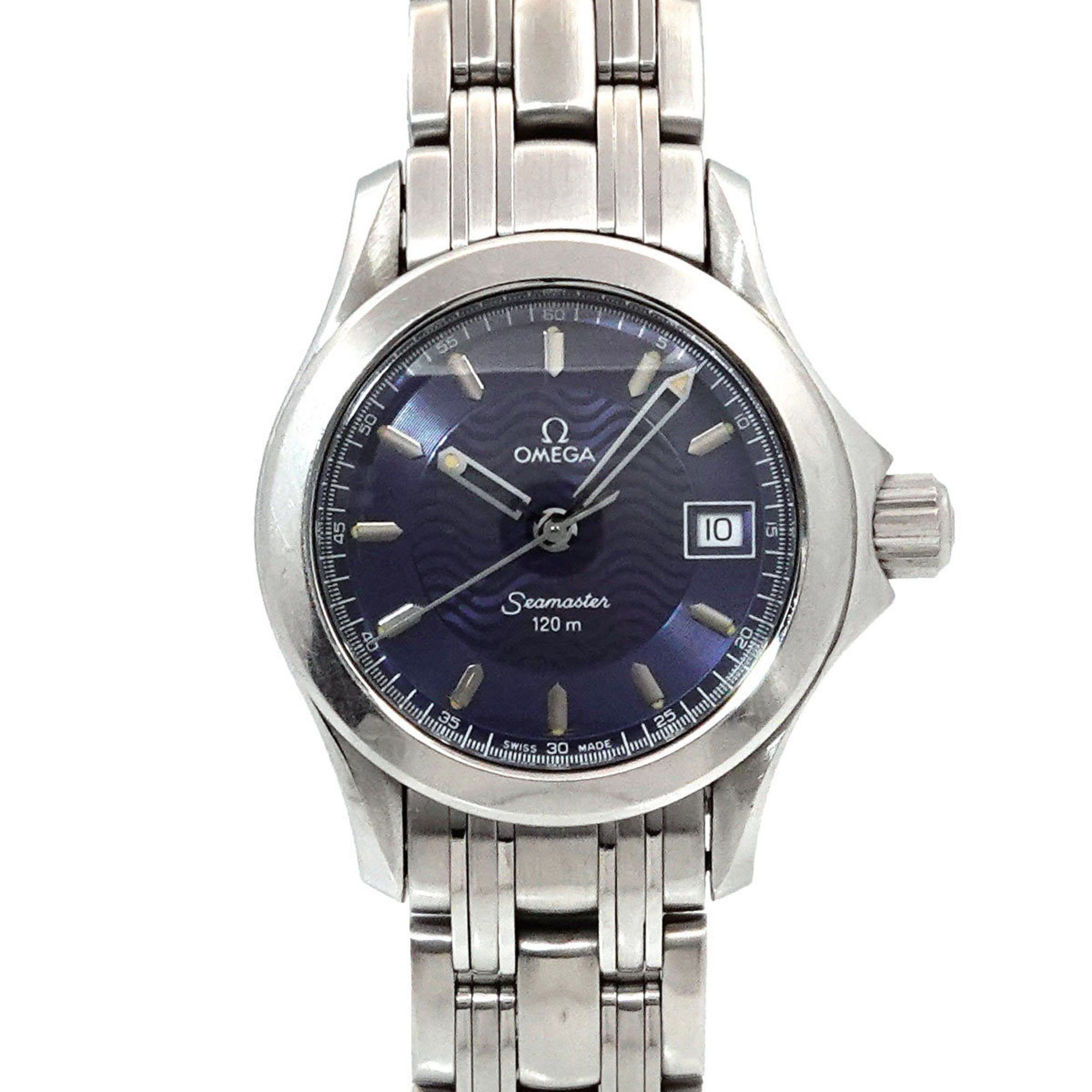 Omega Seamaster 120 Ladies Watch 2571 82 Date Blue Quartz, Women's