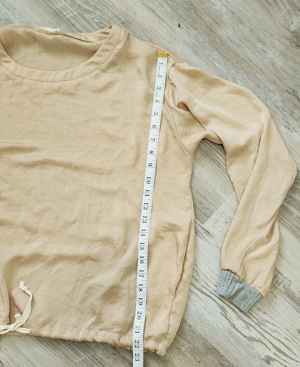 Designer Mello Day Top Large Long Sleeve Gold Boat Neck Blouse Shirt Size L / US 10 / IT 46 - 6 Thumbnail