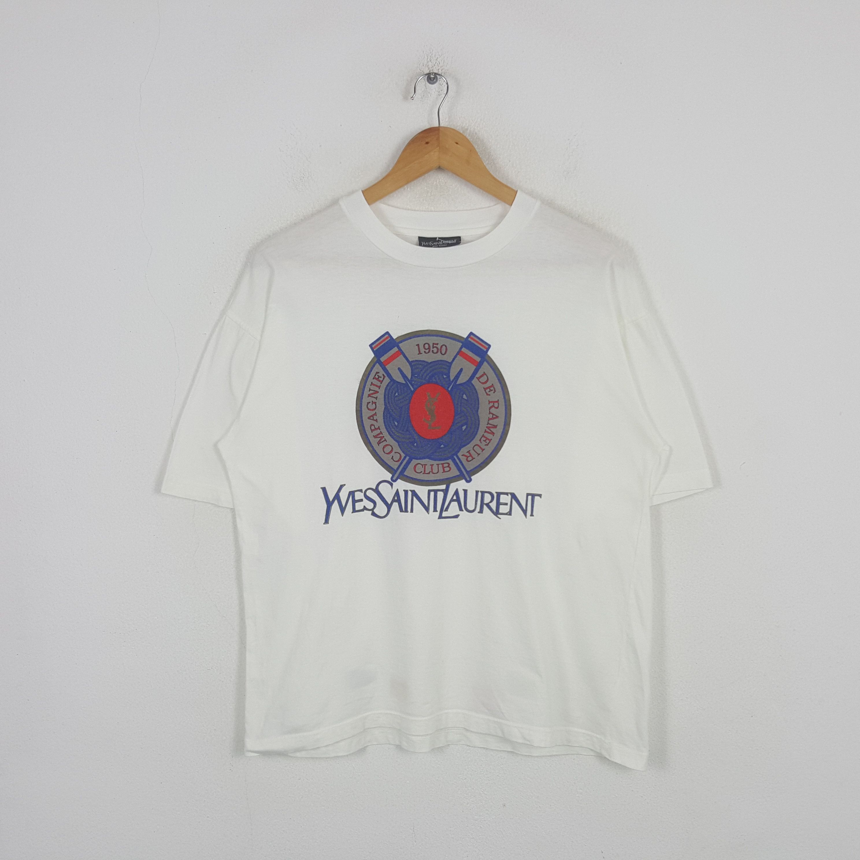 Yves Saint Laurent Vintage Yves Saint Laurent Italian Brand Boxy Tshirt RR14 Size US L / EU 52-54 / 3 - 1 Thumbnail