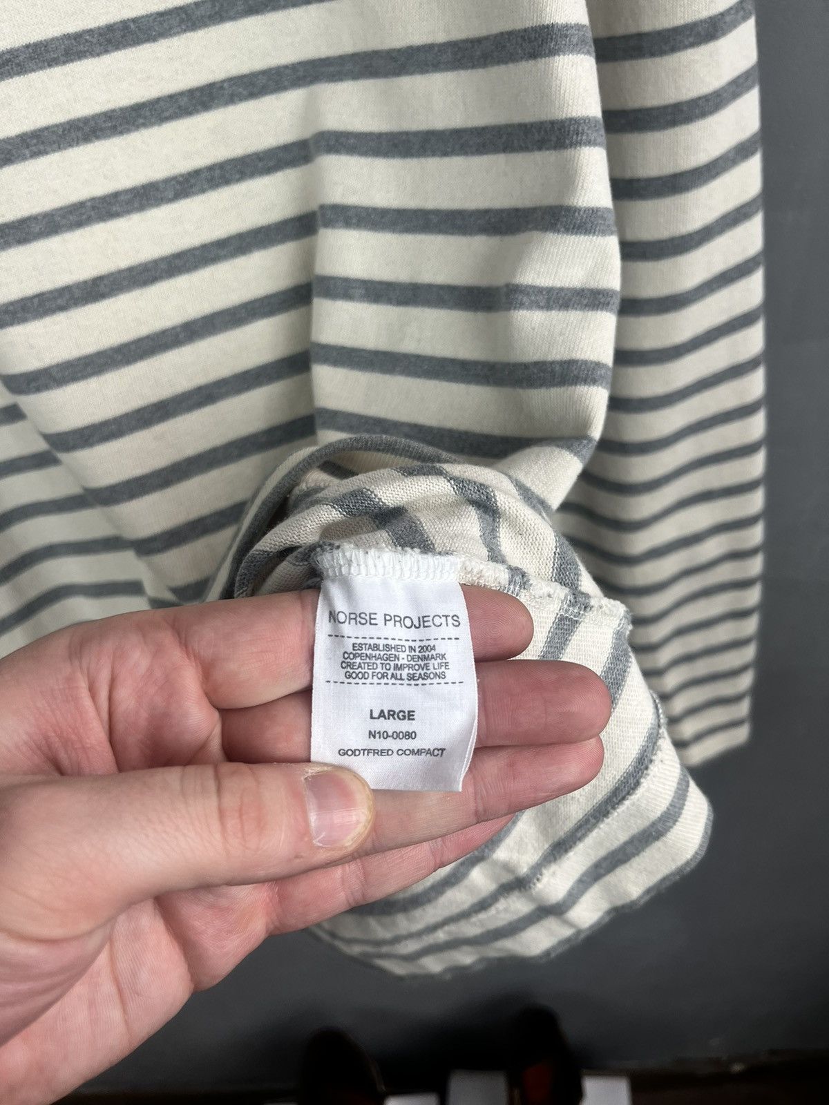 Japanese Brand × Norse Projects × Vintage Norse Projects Striped Sweatshirt Size US L / EU 52-54 / 3 - 11 Thumbnail