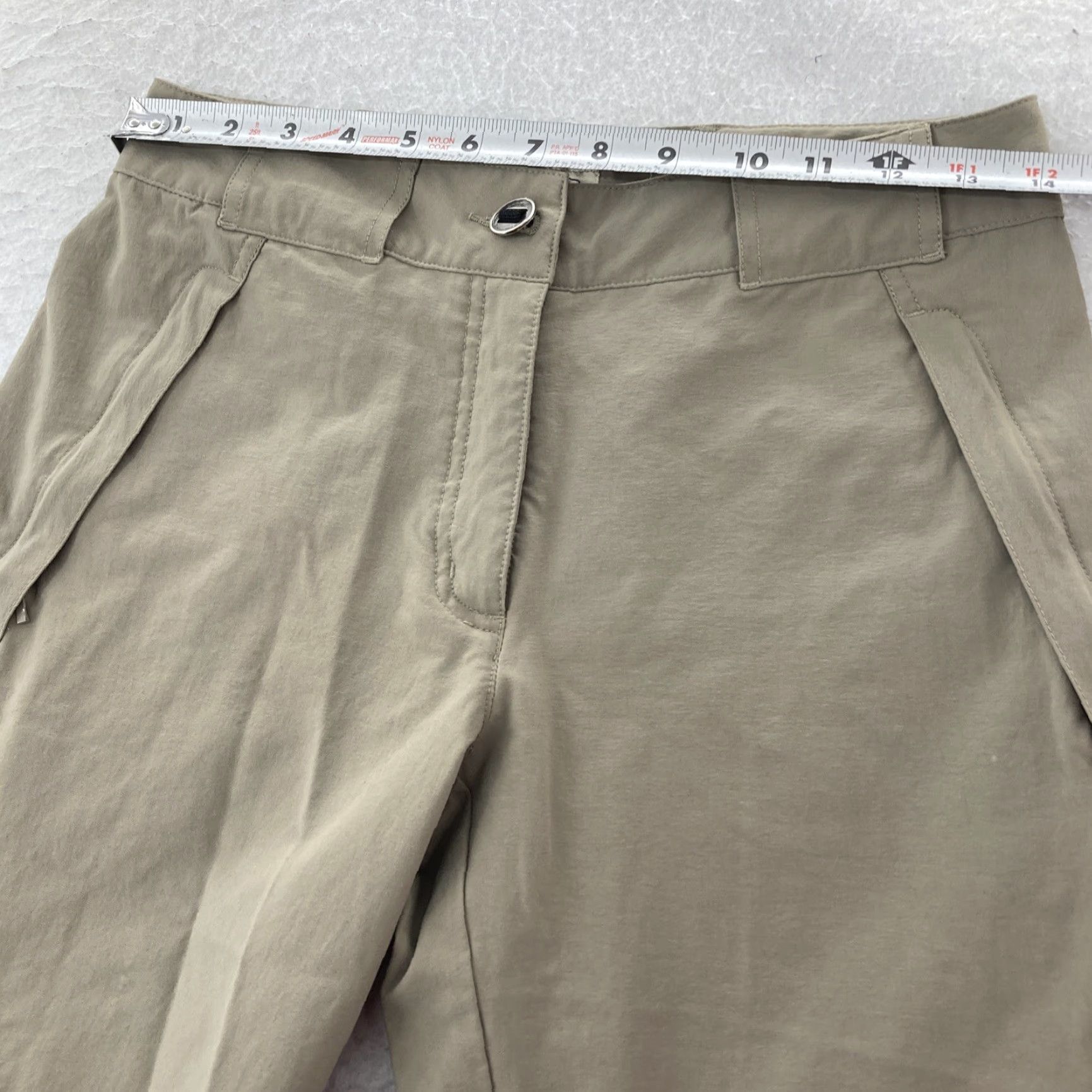 ExOfficio EXOFFICIO Pants Women’s 4 Hiking Straight Leg Cropped Stretch - Beige Nylon Belted Pockets Cropped 90s Outdoor 4 Womens Size 27" / US 4 / IT 40 - 3 Thumbnail