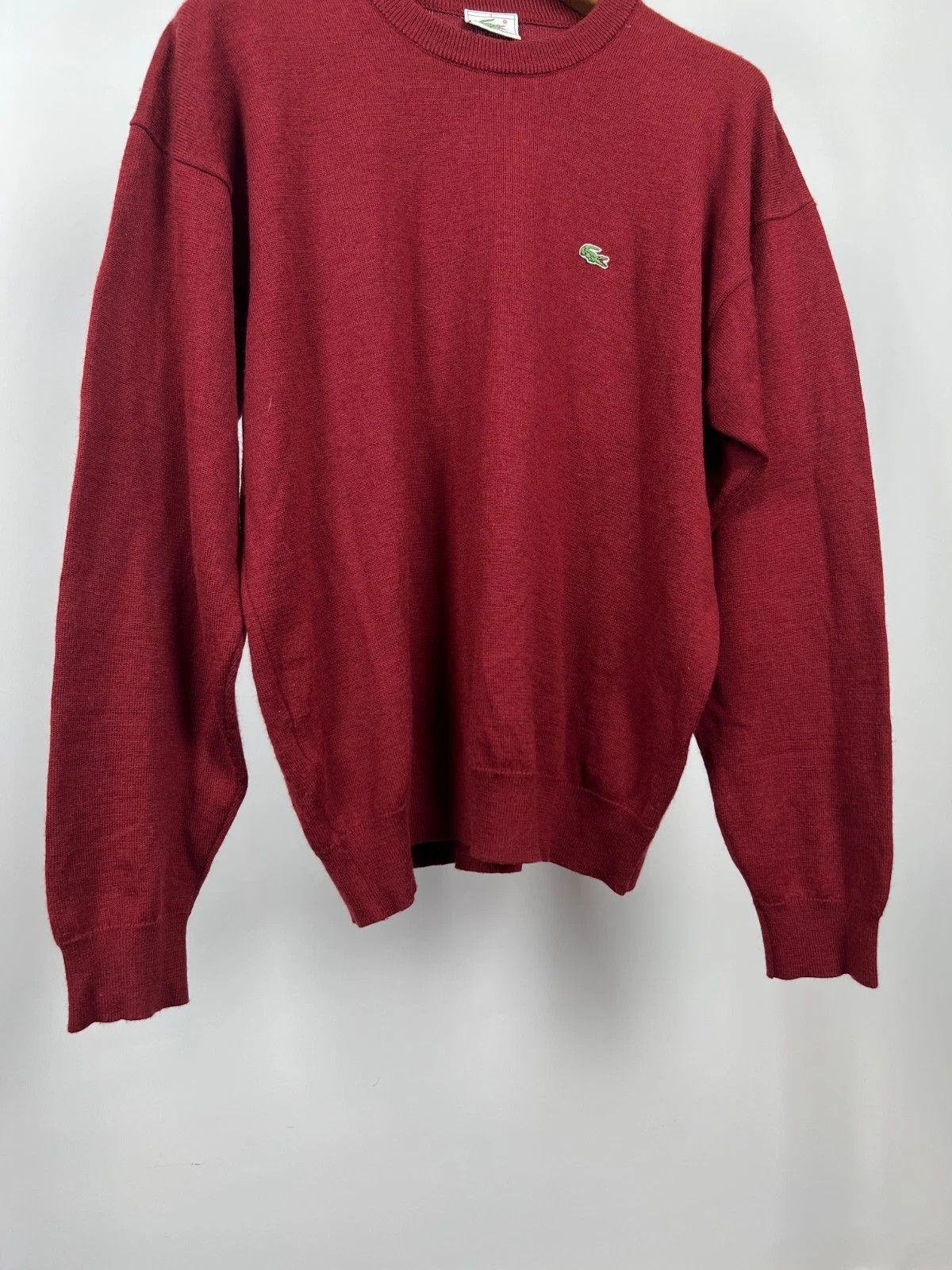 Lacoste Lacoste Burgundy Wool Blend Sweater Pullover Long Sleeve Size US XL / EU 56 / 4 - 2 Thumbnail