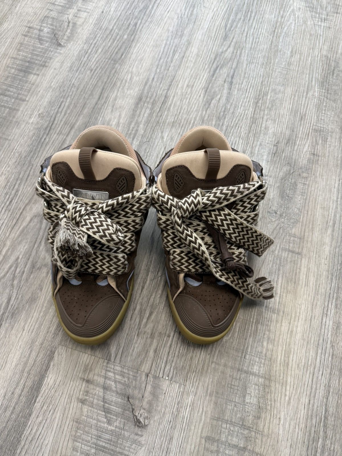 Lanvin Lanvin Curb Sneakers - Brown/Camel (Snake Laces) Size US 11 / EU 44 - 2 Thumbnail