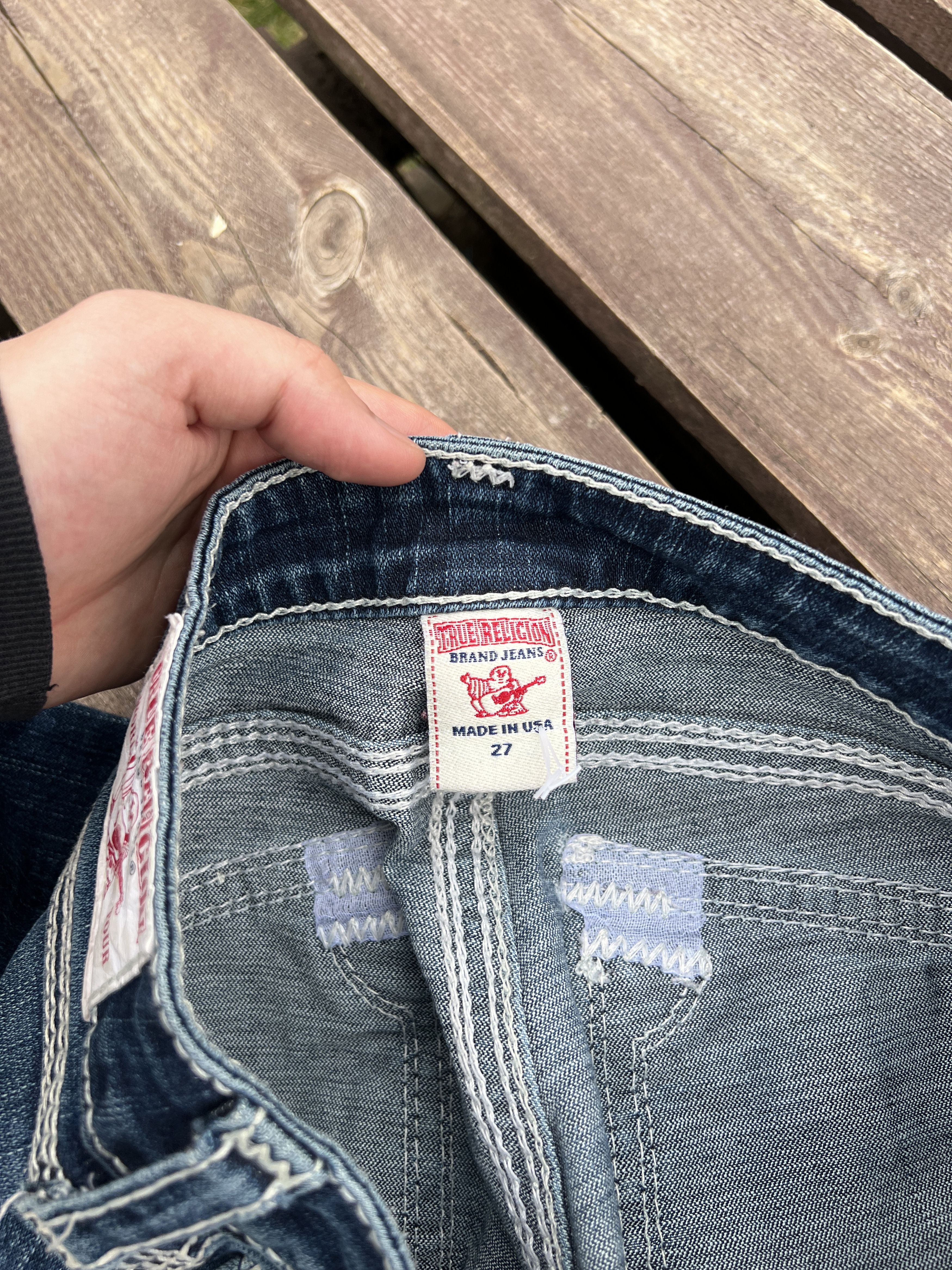 True Religion × Vintage True Religion Y2K Vintage Billy Big QT Denim Jeans Size 27" / US 4 / IT 40 - 13 Thumbnail