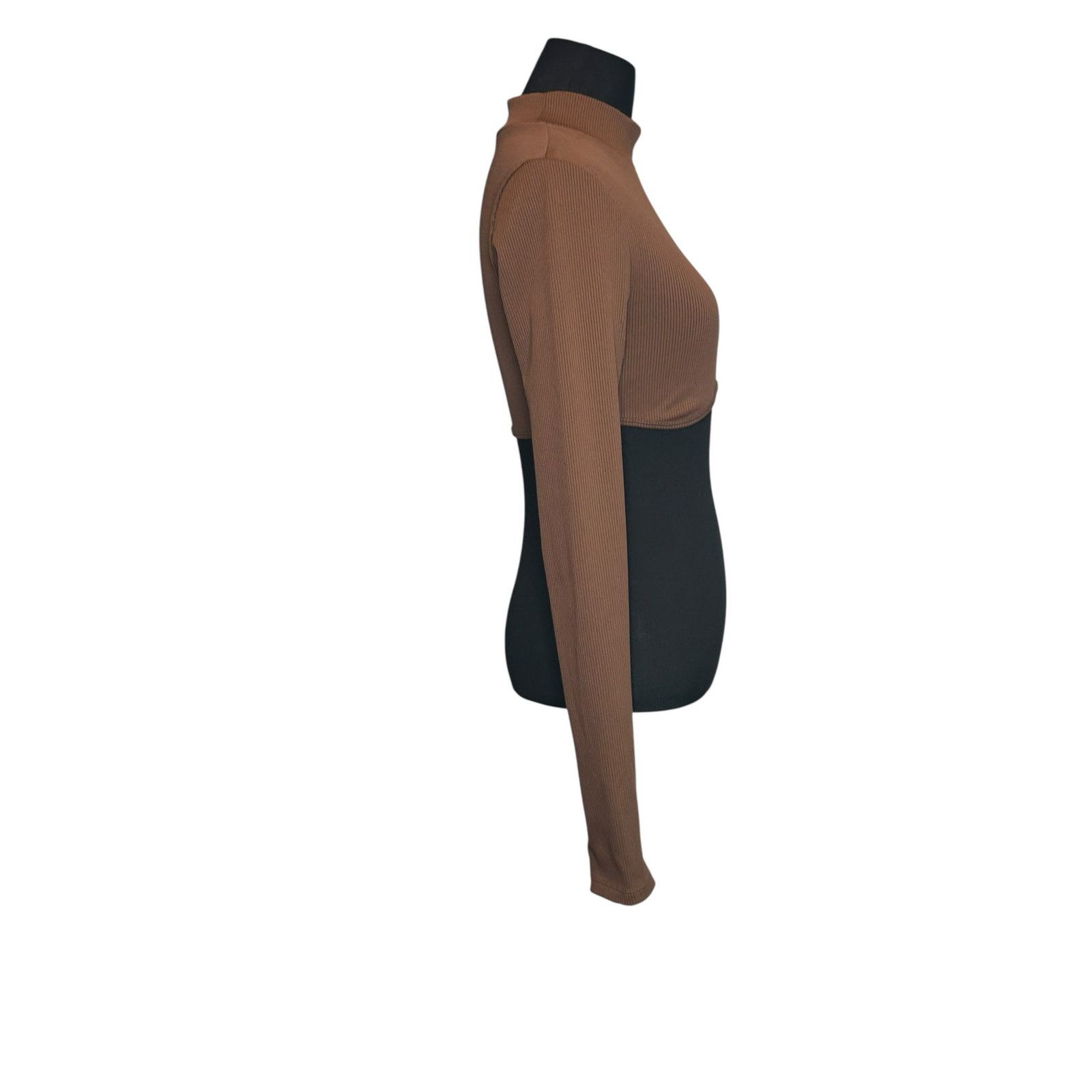 H&M H&M brown long sleeves crop top size Small Size S / US 4 / IT 40 - 11 Thumbnail