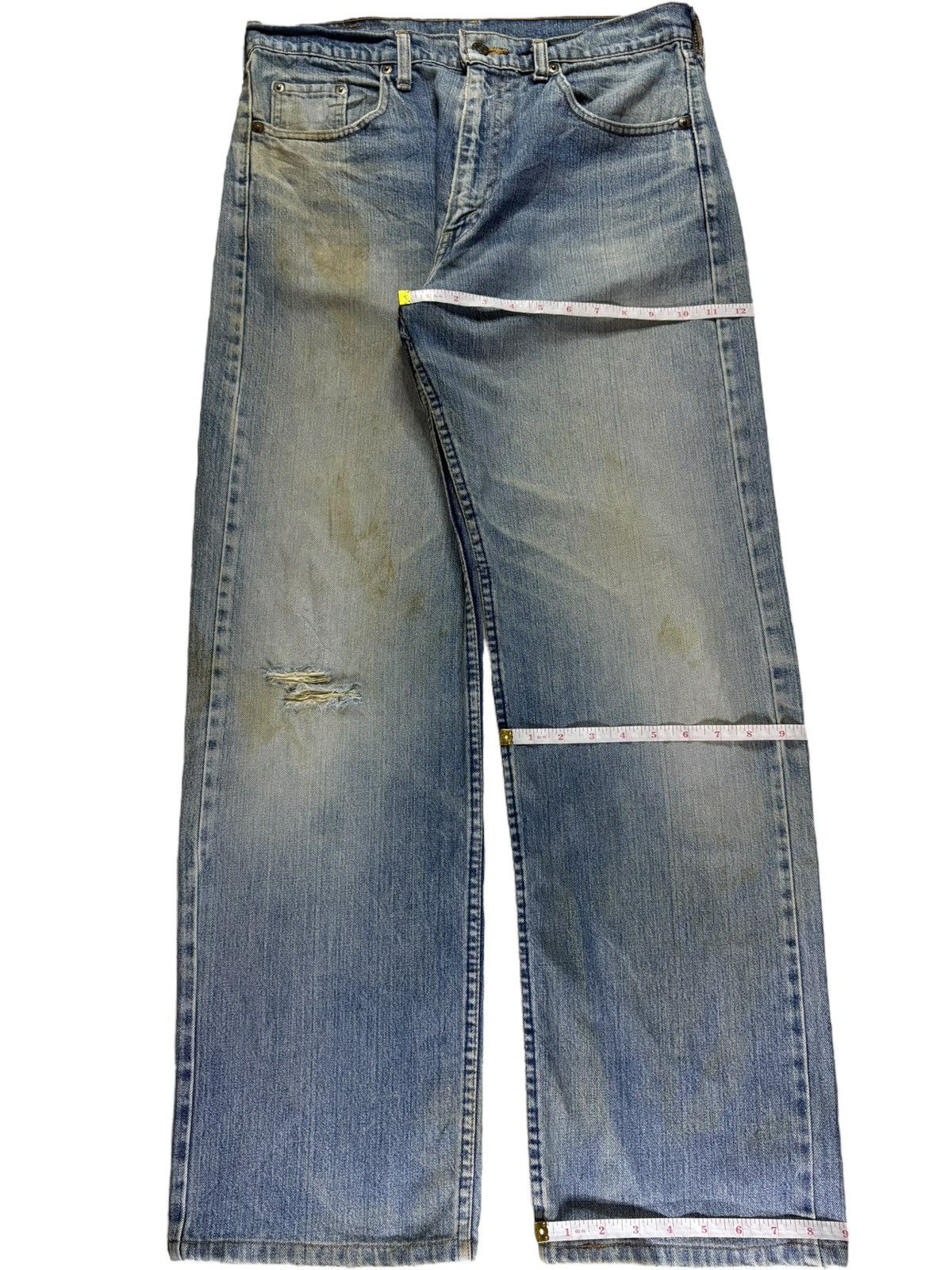 Levi's Vintage 90s Levis 512 Mud Wash Grunge Ripped Baggy Jeans Size US 33 - 15 Thumbnail