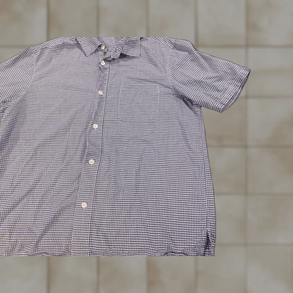 Vintage Saddlebred Shirt Large Mens Blue Plaid Knit Pajama Top Regular Sleepwear Button Down Size US L / EU 52-54 / 3 - 1 Thumbnail