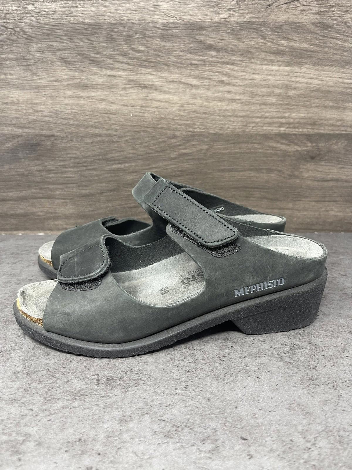 Mephisto Mephisto Sandals Womens Size 6 (36) Black Leather Size US 6 / IT 36 - 1 Thumbnail