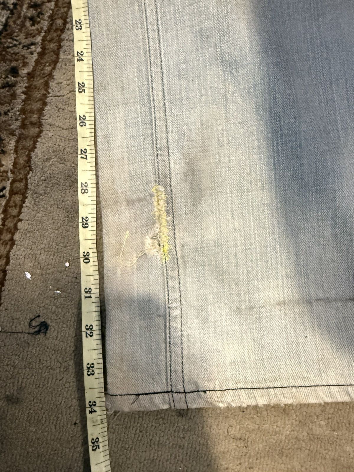 Number (N)ine Number Nine A/W 2000 “Redisun” Distressed Bush Denim Pant Size US 32 / EU 48 - 18 Thumbnail