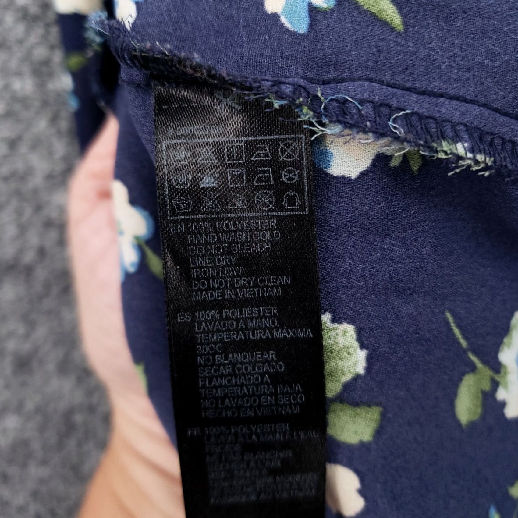 Forever 21 FOREVER 21 Tie Womens S Blue Tank Swing Floral Neck Holter Sleeveless Size S / US 4 / IT 40 - 4 Thumbnail