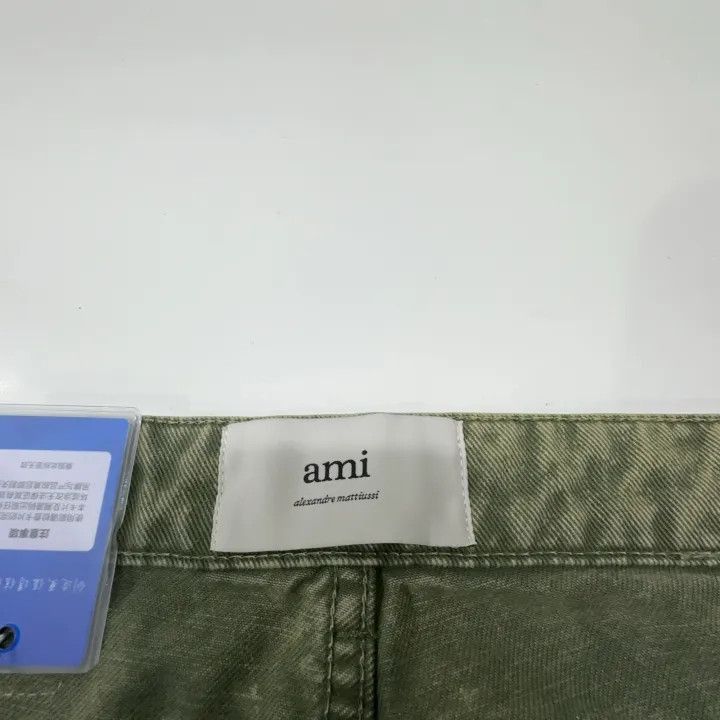 AMI AMIPARIS Green Pocket Tapered Jeans for Men -2507 Size US 34 / EU 50 - 2 Thumbnail