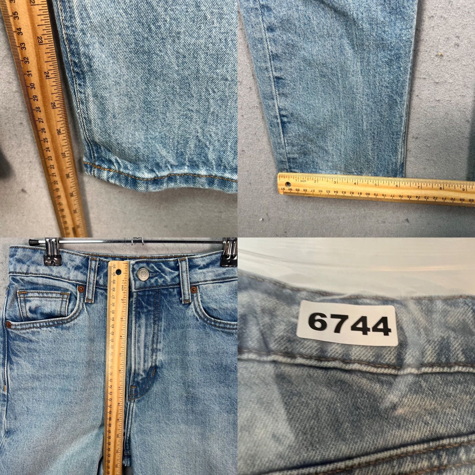 Reformation Reformation Jeans 26 Liza Ultra High-Rise Slim Straight Blue Light Wash Denim Women's Jeans Size 26" / US 2 / IT 38 - 8 Thumbnail