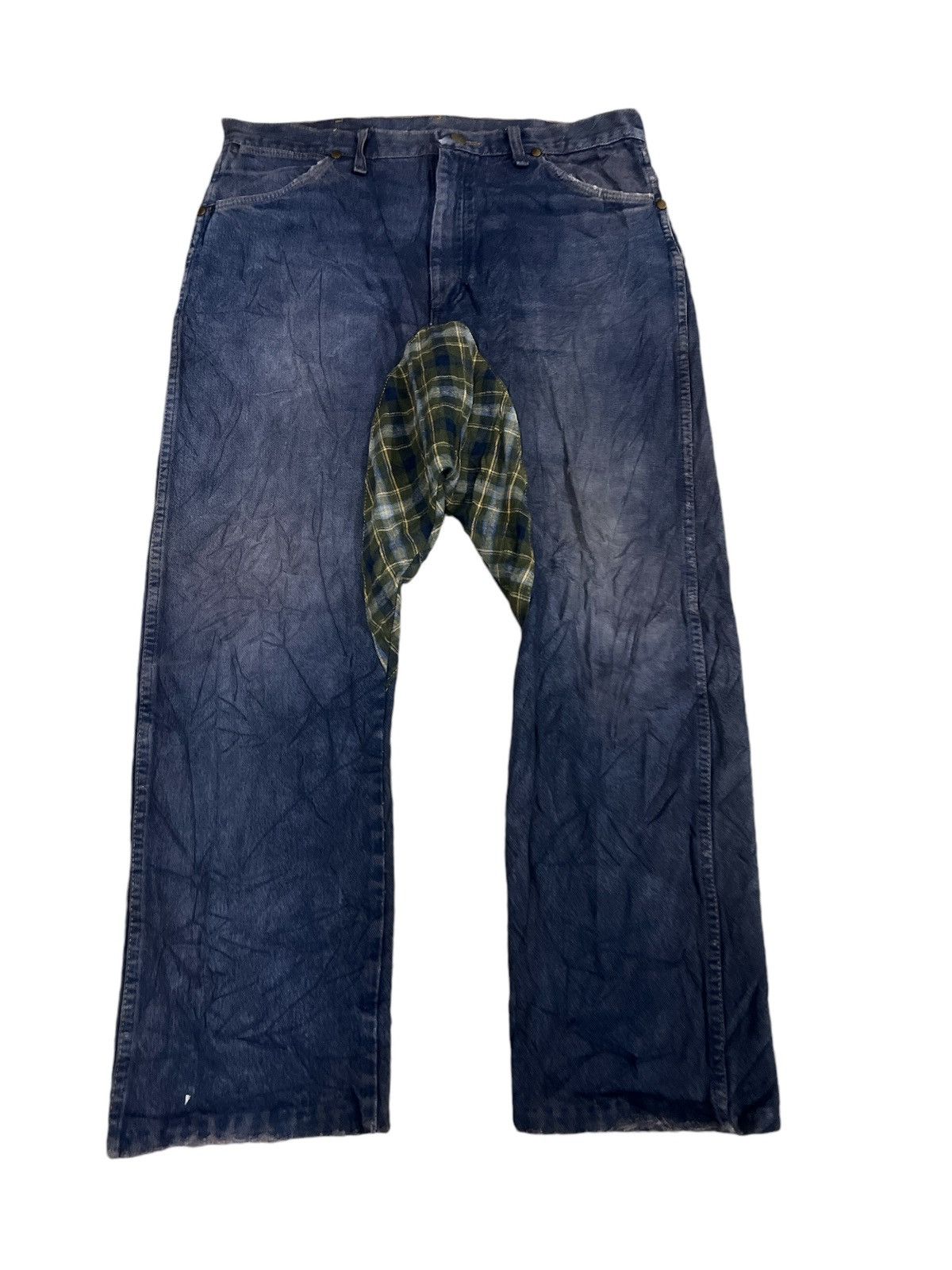Hysteric Glamour × Vintage × Wrangler WRANGLER DOUBLE TONE DISTRESSED DENIM PANT Size US 34 / EU 50 - 1 Thumbnail