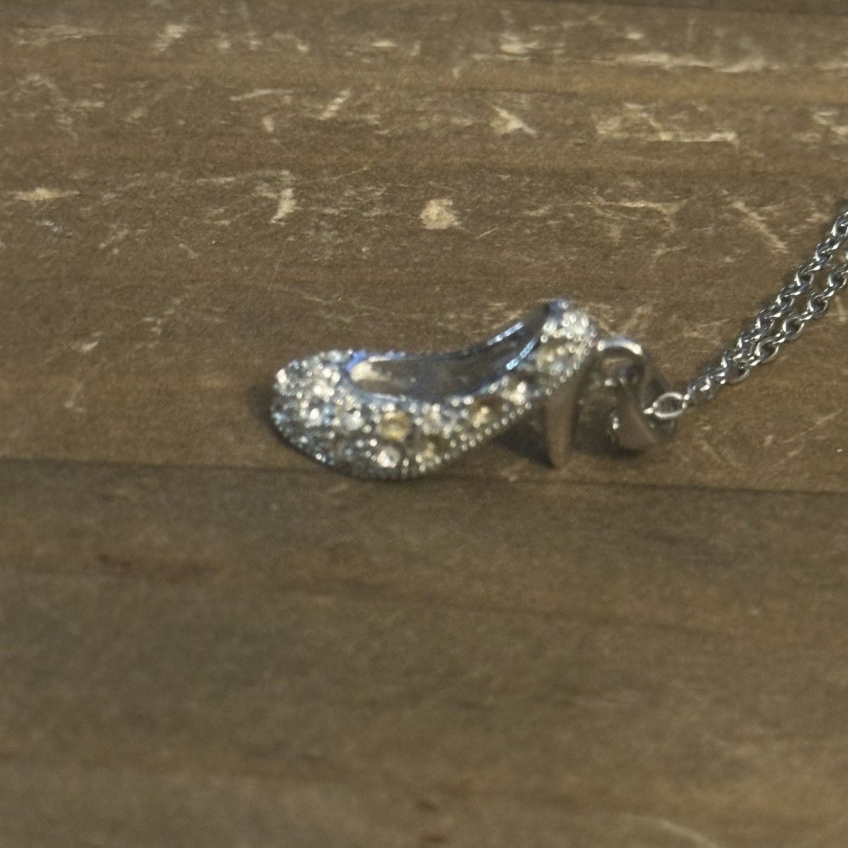 Other Silver tone rhinestone high heel shoe pendant necklace Size ONE SIZE - 5 Thumbnail