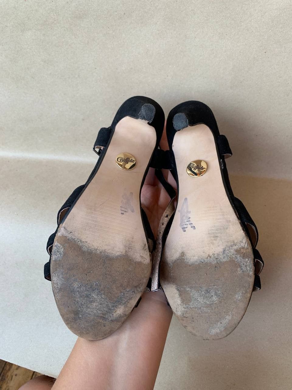 Buffalo London × Vintage Buffalo vintage Y2K black slingback sandals Size US 5 / IT 35 - 4 Thumbnail