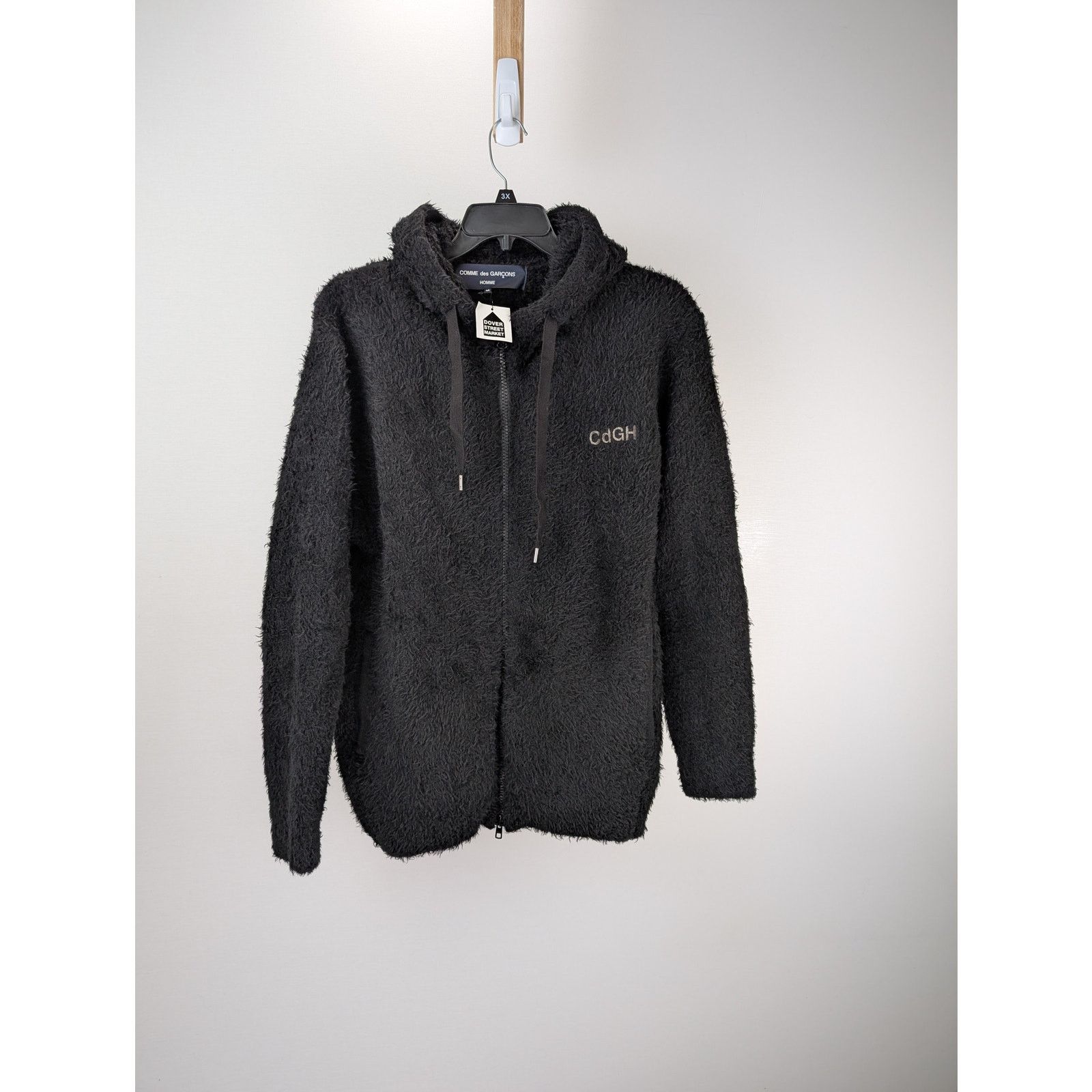 Comme des Garcons o1rshd1 Logo-Embroidery Hooded Jacket in Black Size US M / EU 48-50 / 2 - 1 Thumbnail