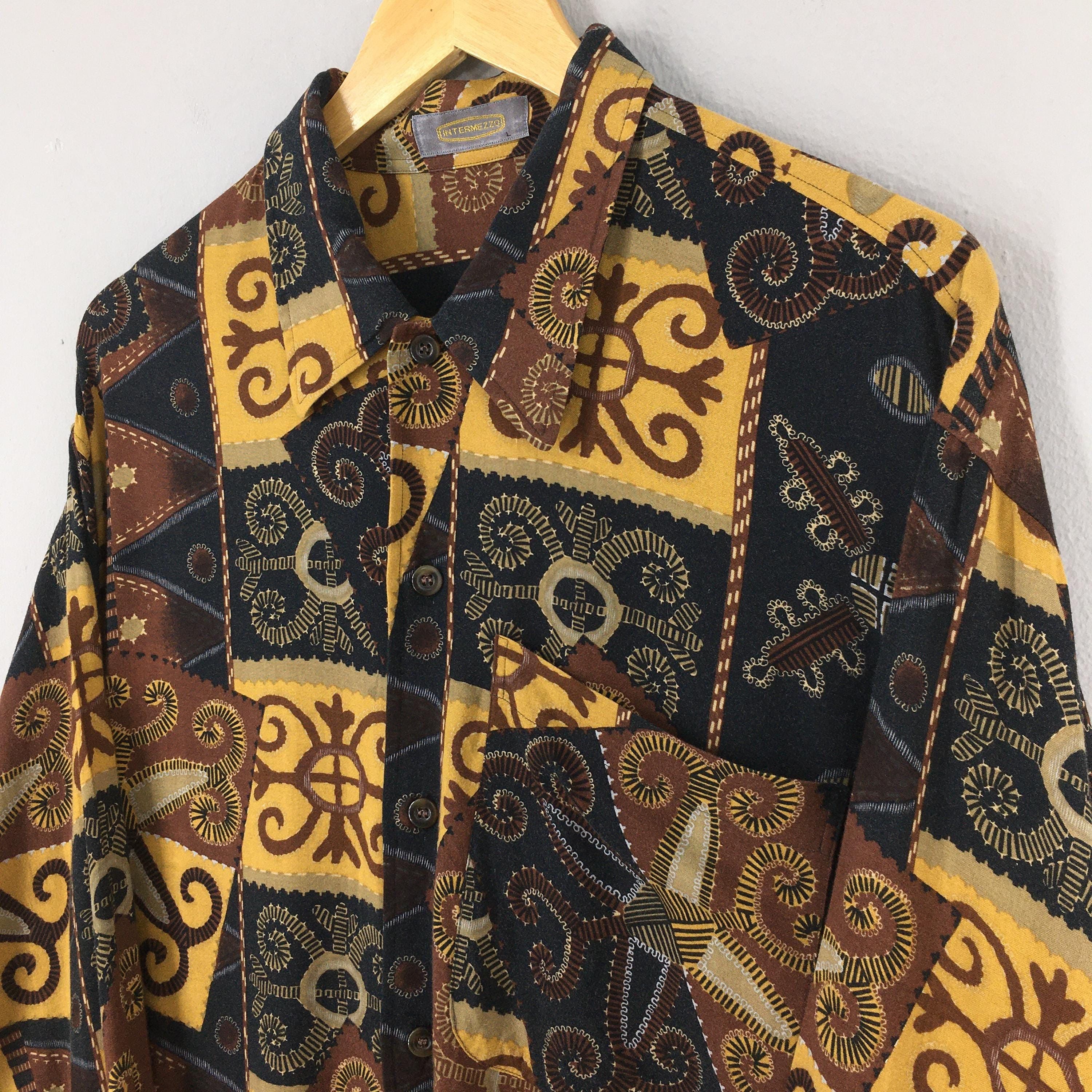 Barque Vintage Novelty Baroque Artwork Rayon Shirt Large Size US L / EU 52-54 / 3 - 3 Thumbnail