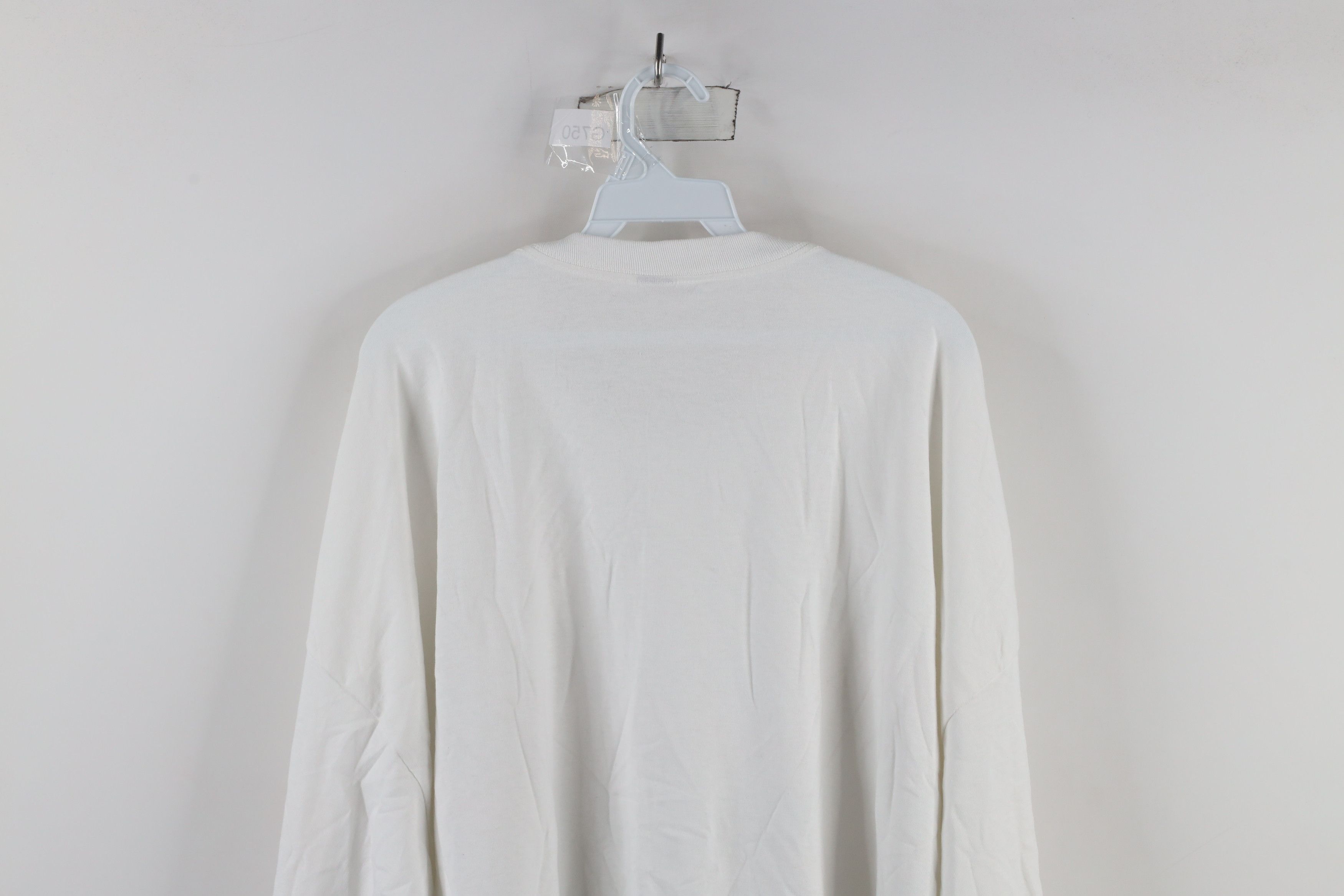 Vintage Vintage 90s Streetwear Long Sleeve T-Shirt White Cotton Size US XXL / EU 58 / 5 - 7 Thumbnail