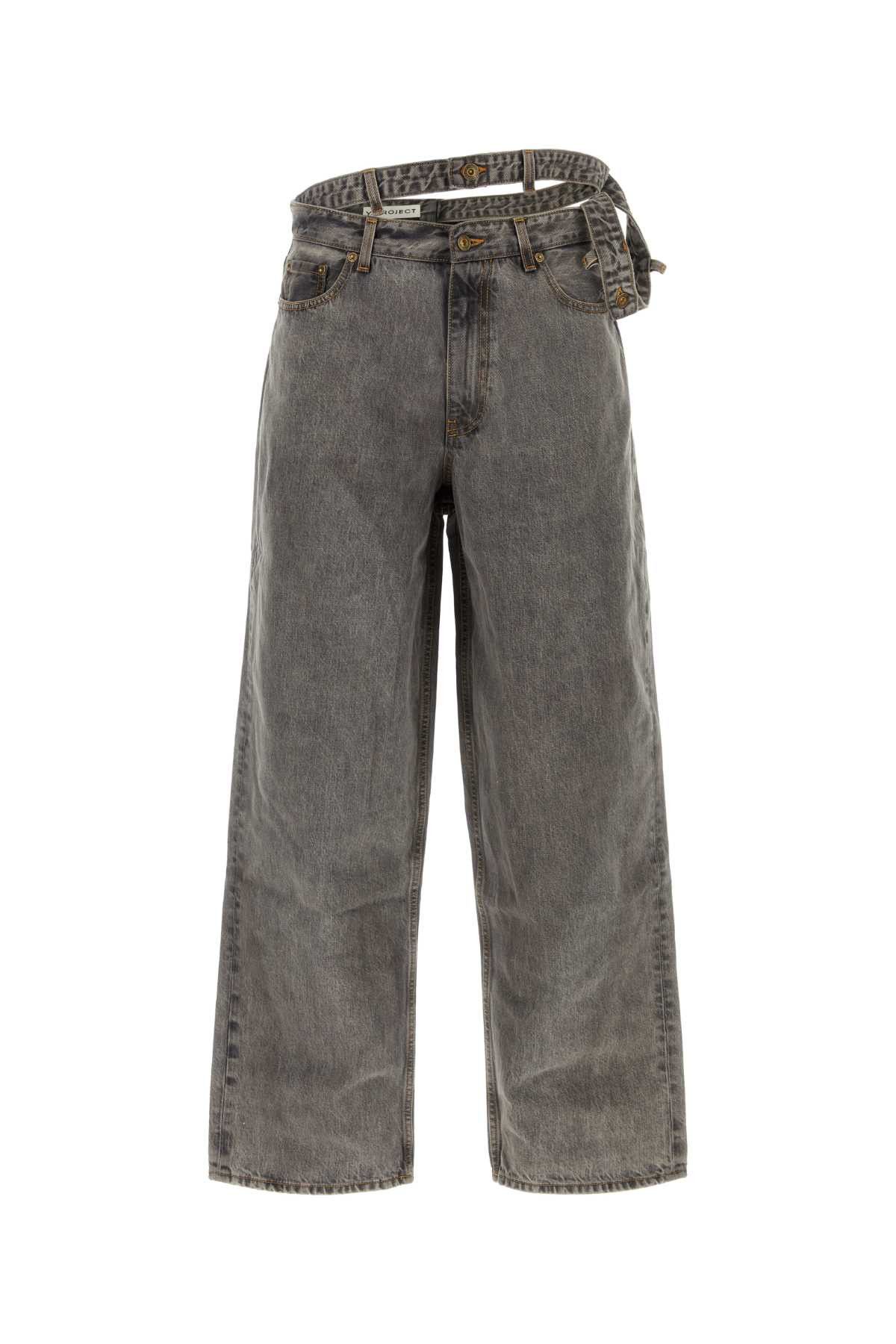 Image of Yproject Graphite Denim Jeans in Grey, Men's (Size 30)