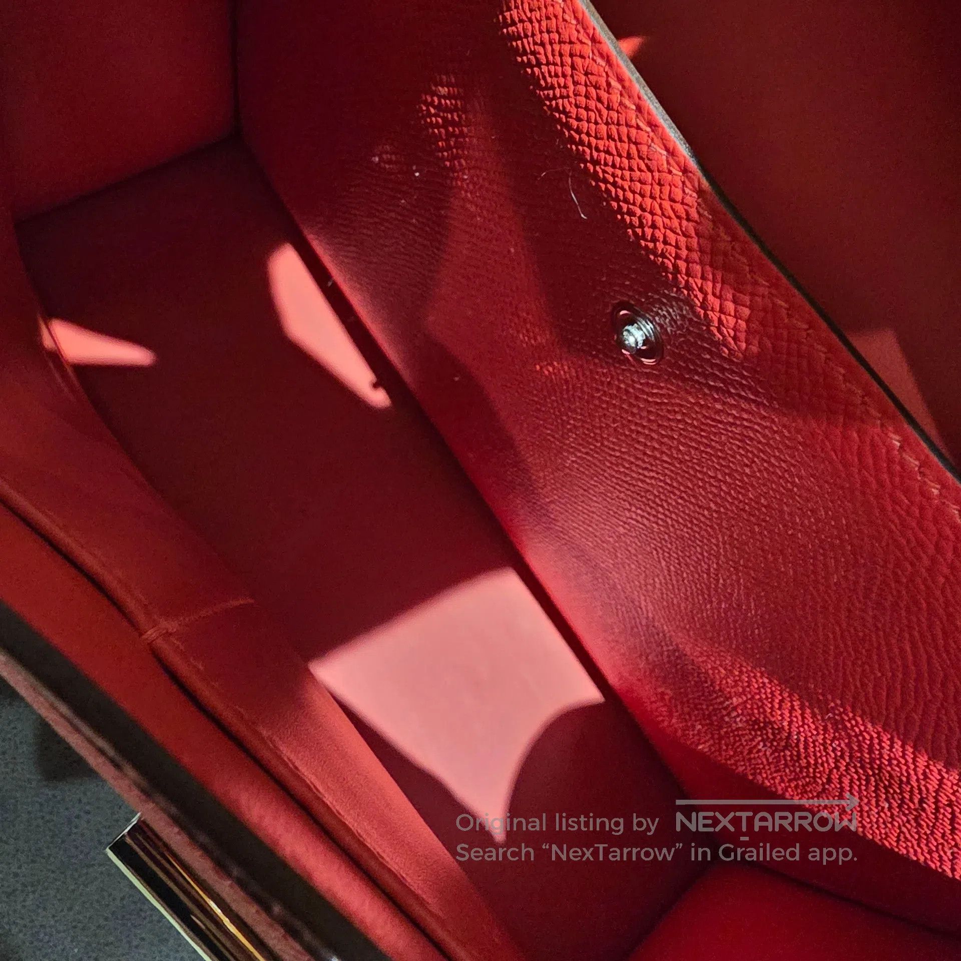 Hermes Hermes Verrou Red Pistol Bag with Door Lock and Silver Buc Size ONE SIZE - 6 Thumbnail