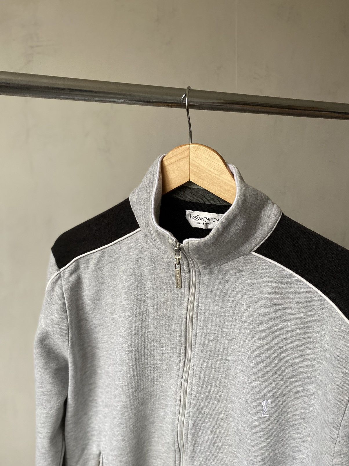 Yves Saint Laurent zip up pockets hoodie