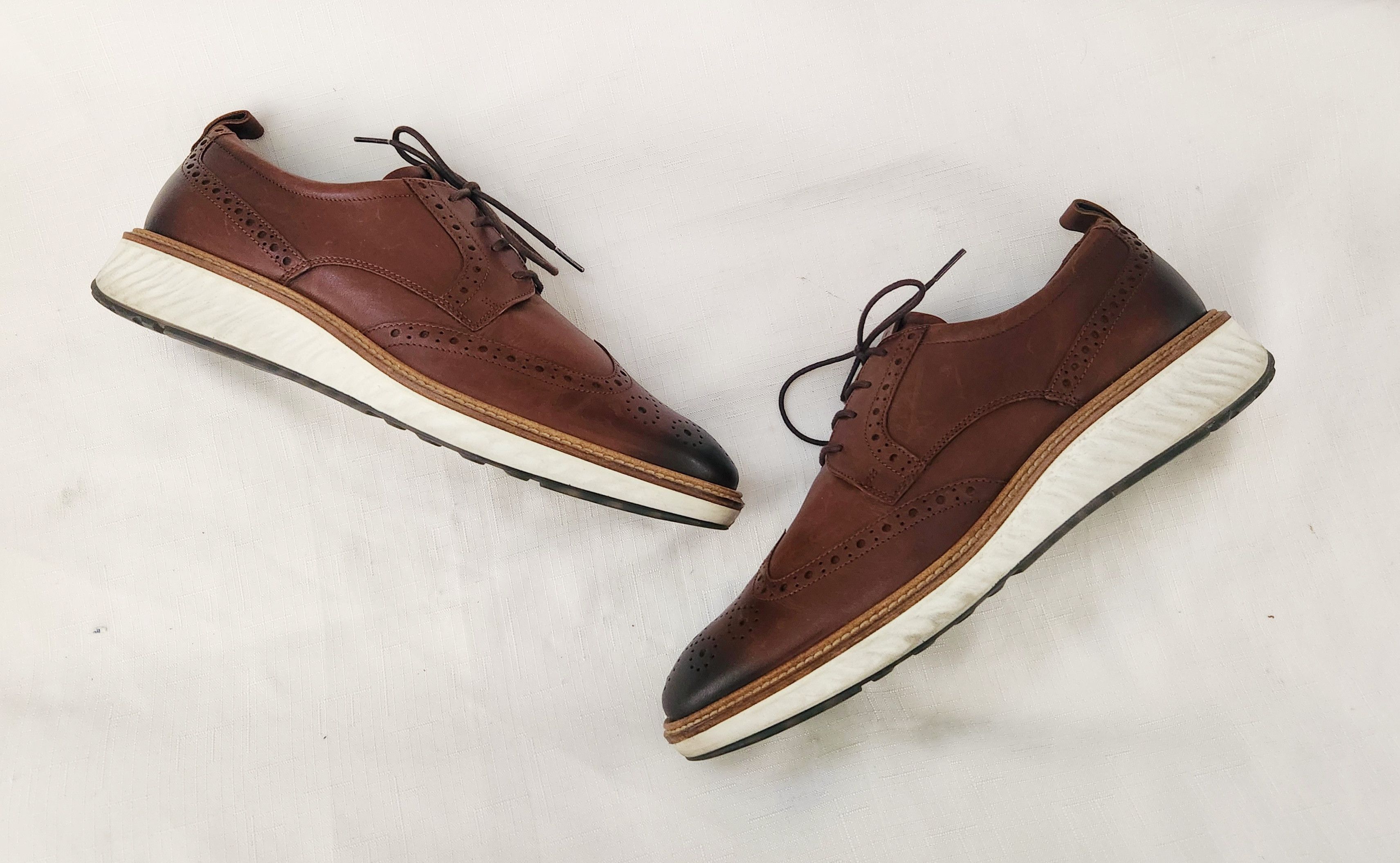 Ecco Ecco Men's St1 Hybrid Brogue Oxford elegant shoes Cognac 45 Size US 11.5 / EU 44-45 - 2 Thumbnail