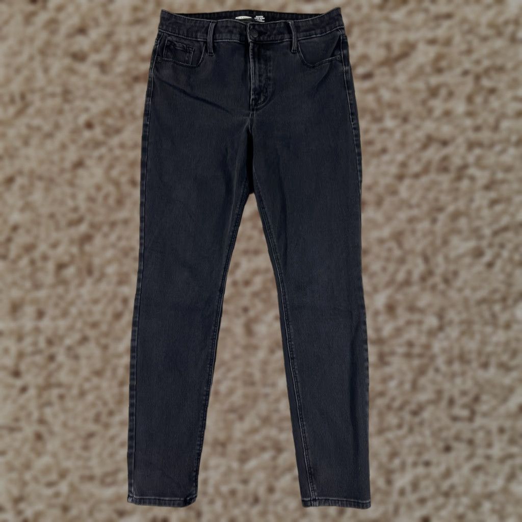 Old Navy Old Navy Pants Womens 10 Black Denim Jeans Rockstar High Rise Super Skinny 30x27 Size 32" / US 10 / IT 46 - 1 Thumbnail