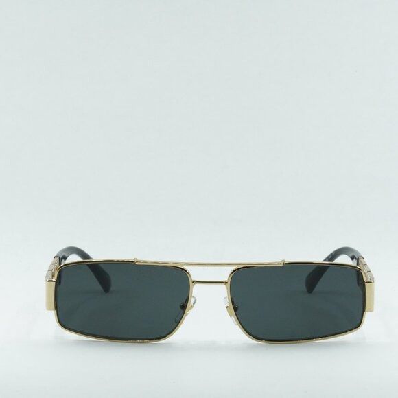 Versace Versace VE2257 100287 Sunglasses Gold Rectangle Frame Size ONE SIZE - 4 Thumbnail