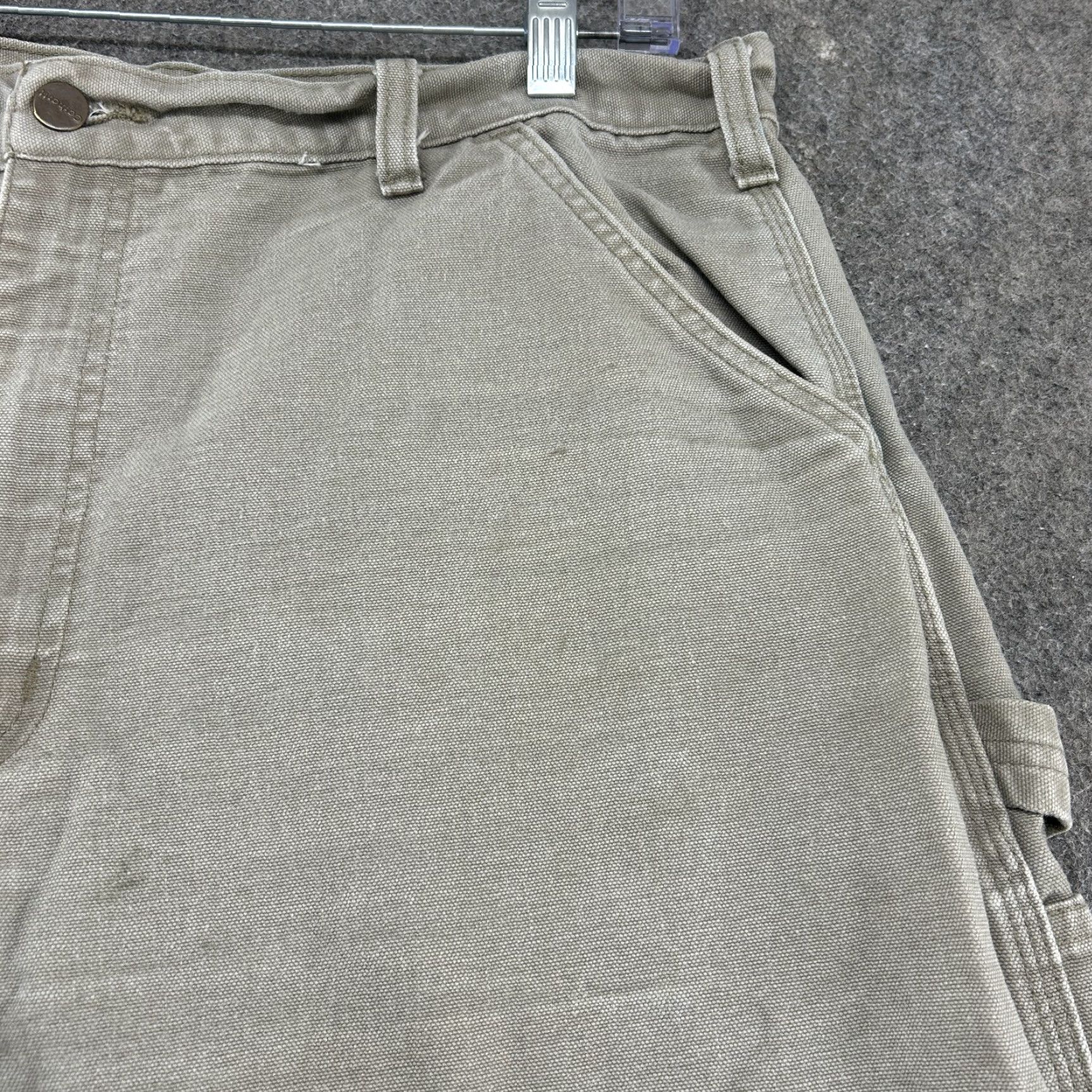 Carhartt VINTAGE Carhartt Shorts Mens 38 Brown Tan Carpenter Original Fit Canvas Workwear Size US 38 / EU 54 - 3 Thumbnail