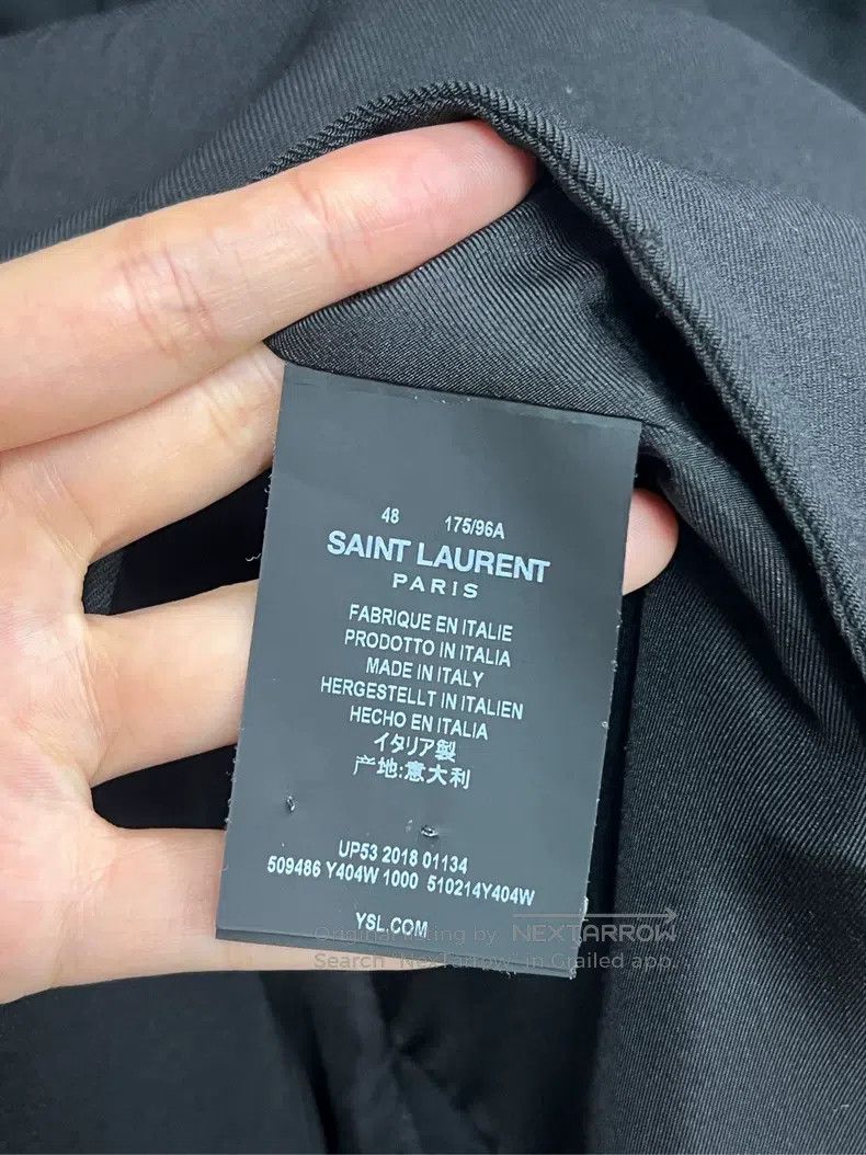 Saint Laurent Paris Saint Laurent Paris Black Double-breasted Notched Lapel Su Size US M / EU 48-50 / 2 - 3 Thumbnail