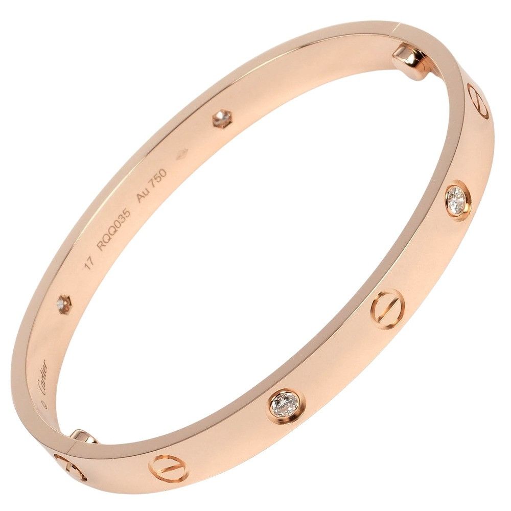 Cartier Cartier Love Classic Au750 Diamond Bracelet Size 17 Precious Metal Bracelet Duty Free For Usa in Gold, Women's